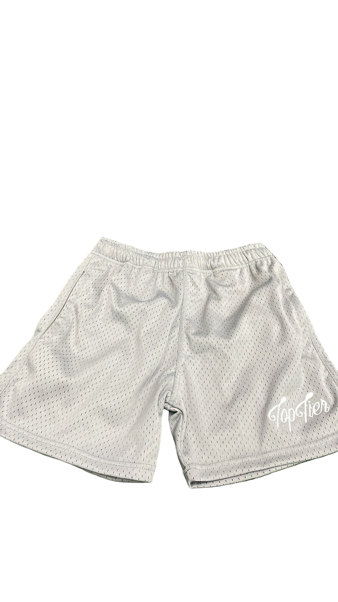 Top Tier Mesh Shorts Light Grey/White