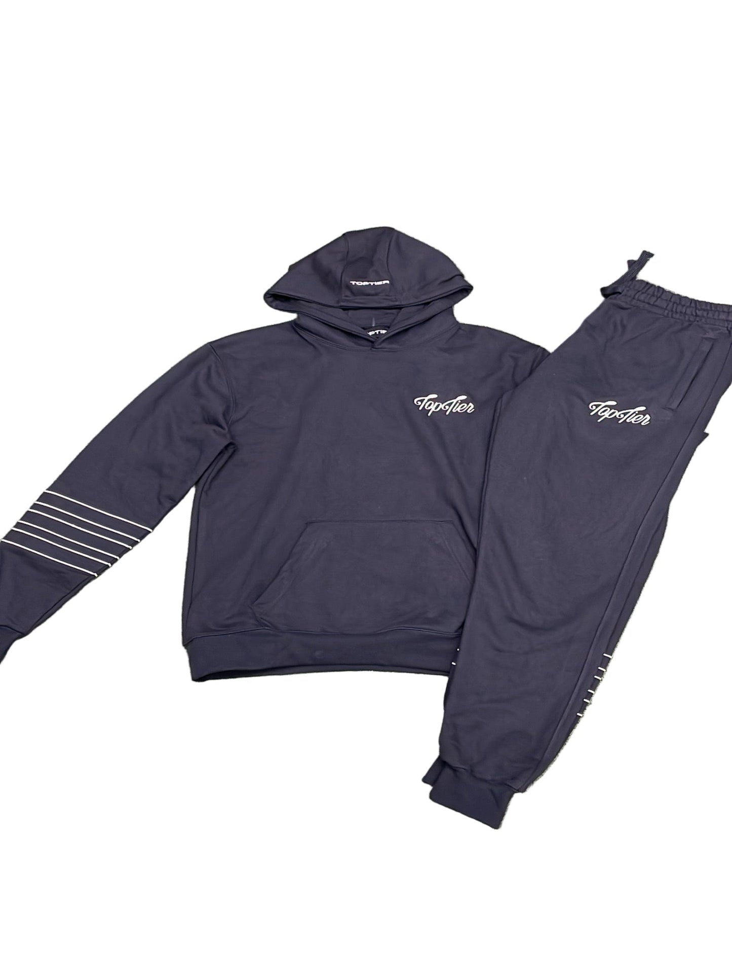 Top Tier Sweatsuit Black/White