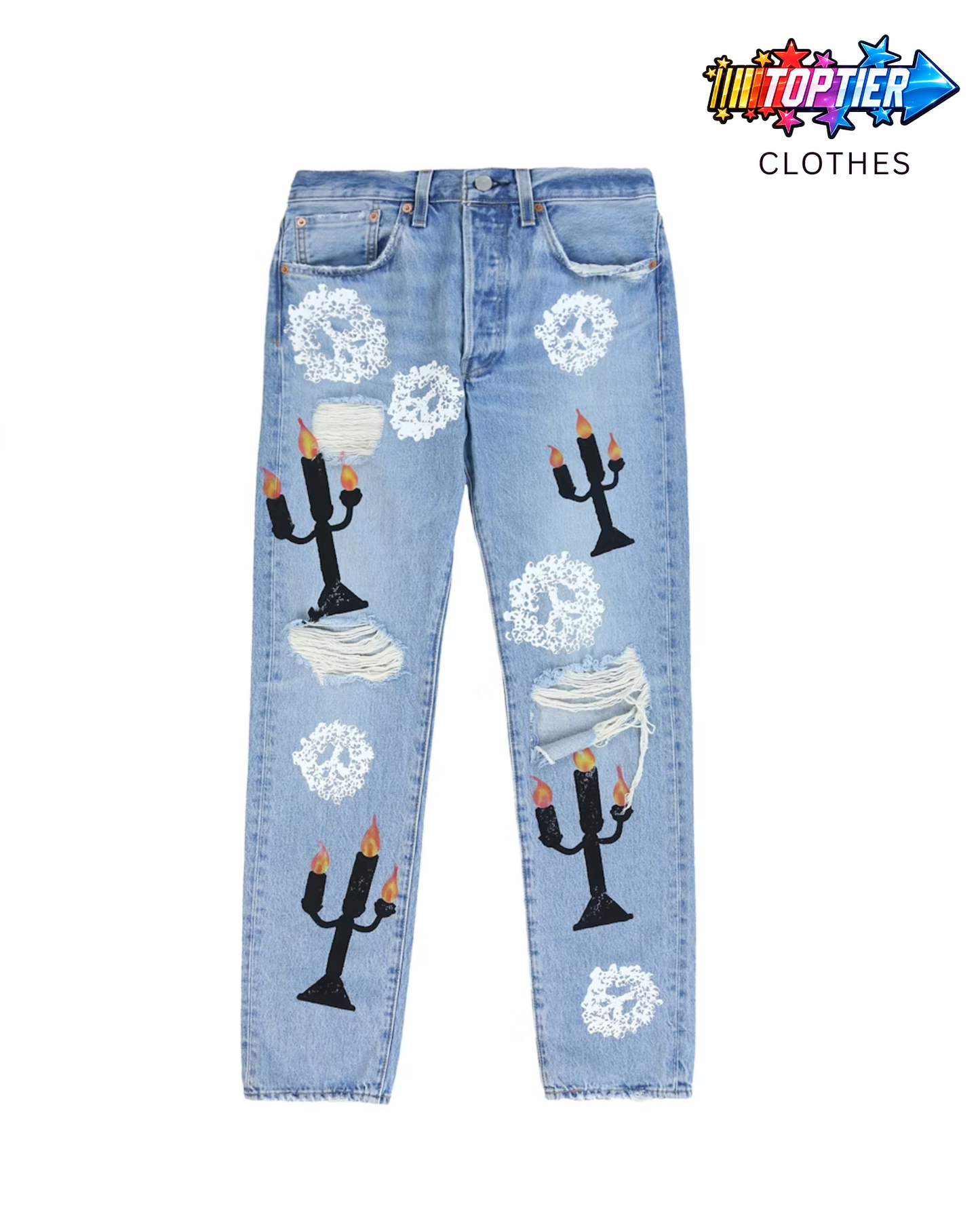 Denim Tears x Virgil Abloh "Message in a Tear" Printed Jeans