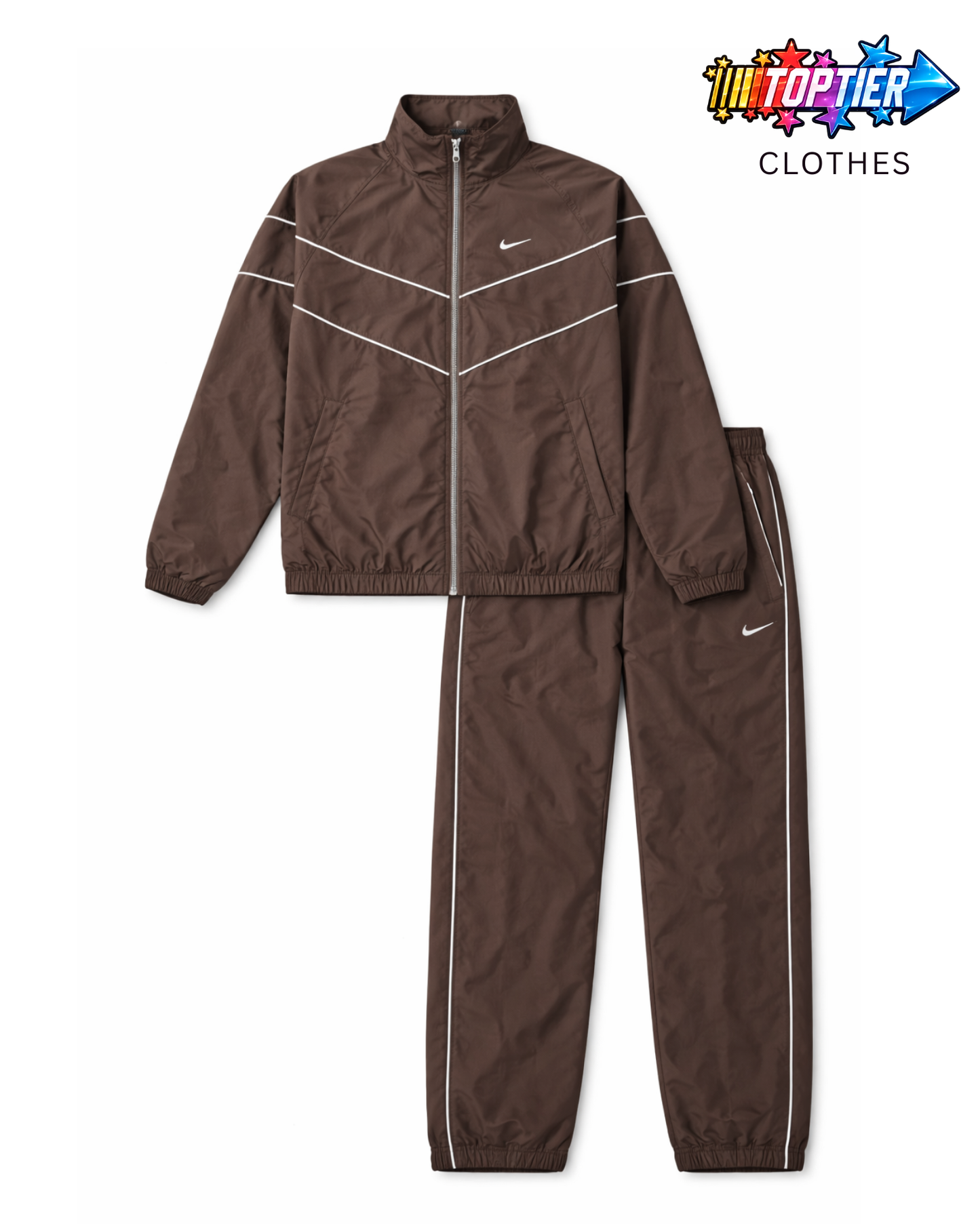 Nike Women's Windbreaker Tracksuit - Brown