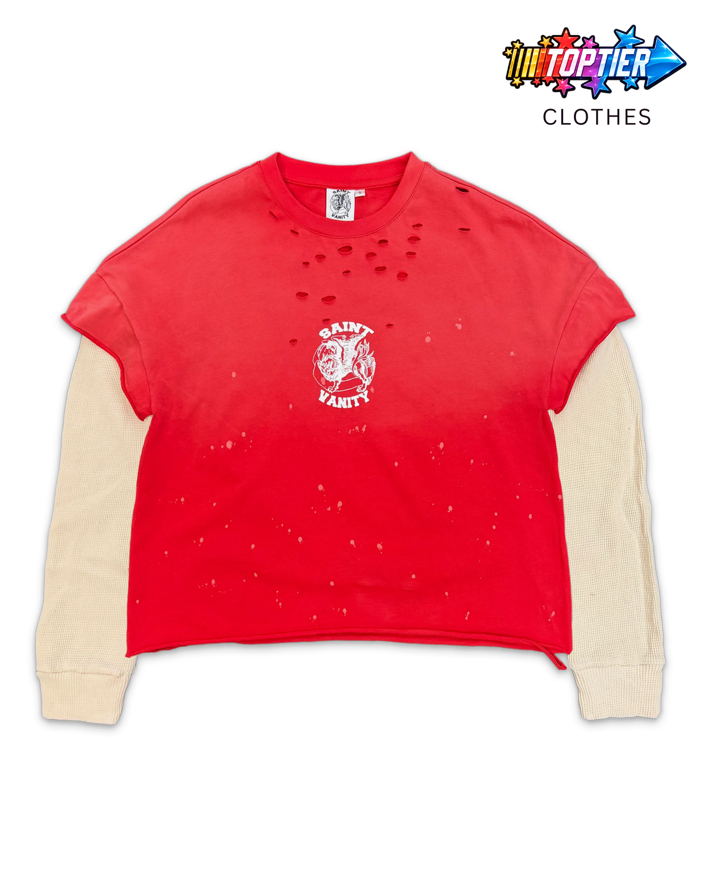 Saint Vanity Cutoff Thermal L/S Tee Red