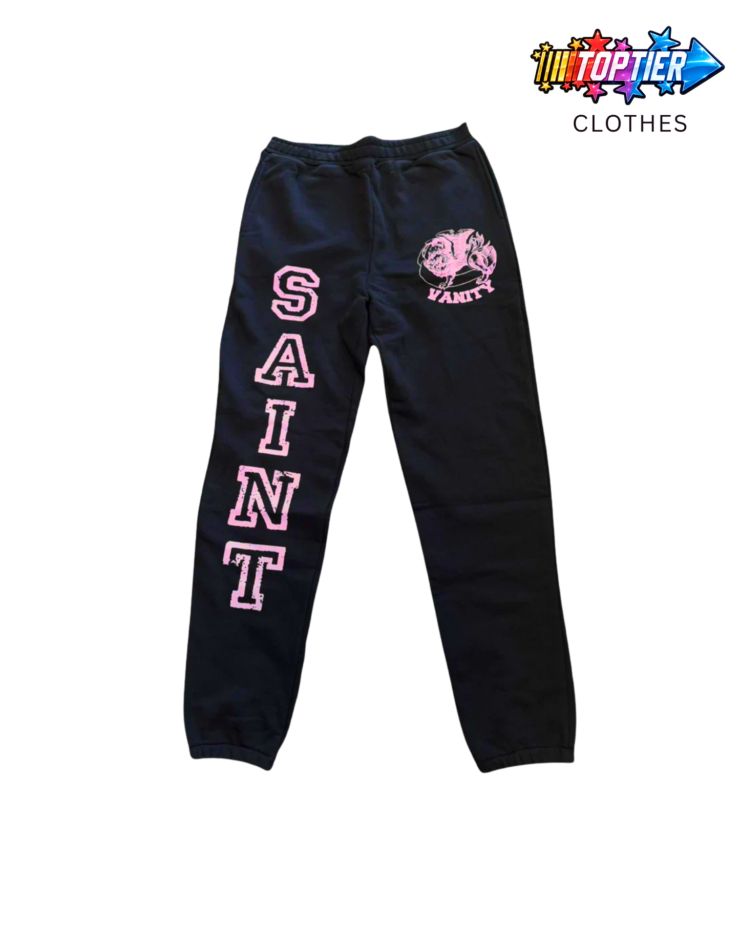 Saint Vanity Black & Pink Varsity Sweats