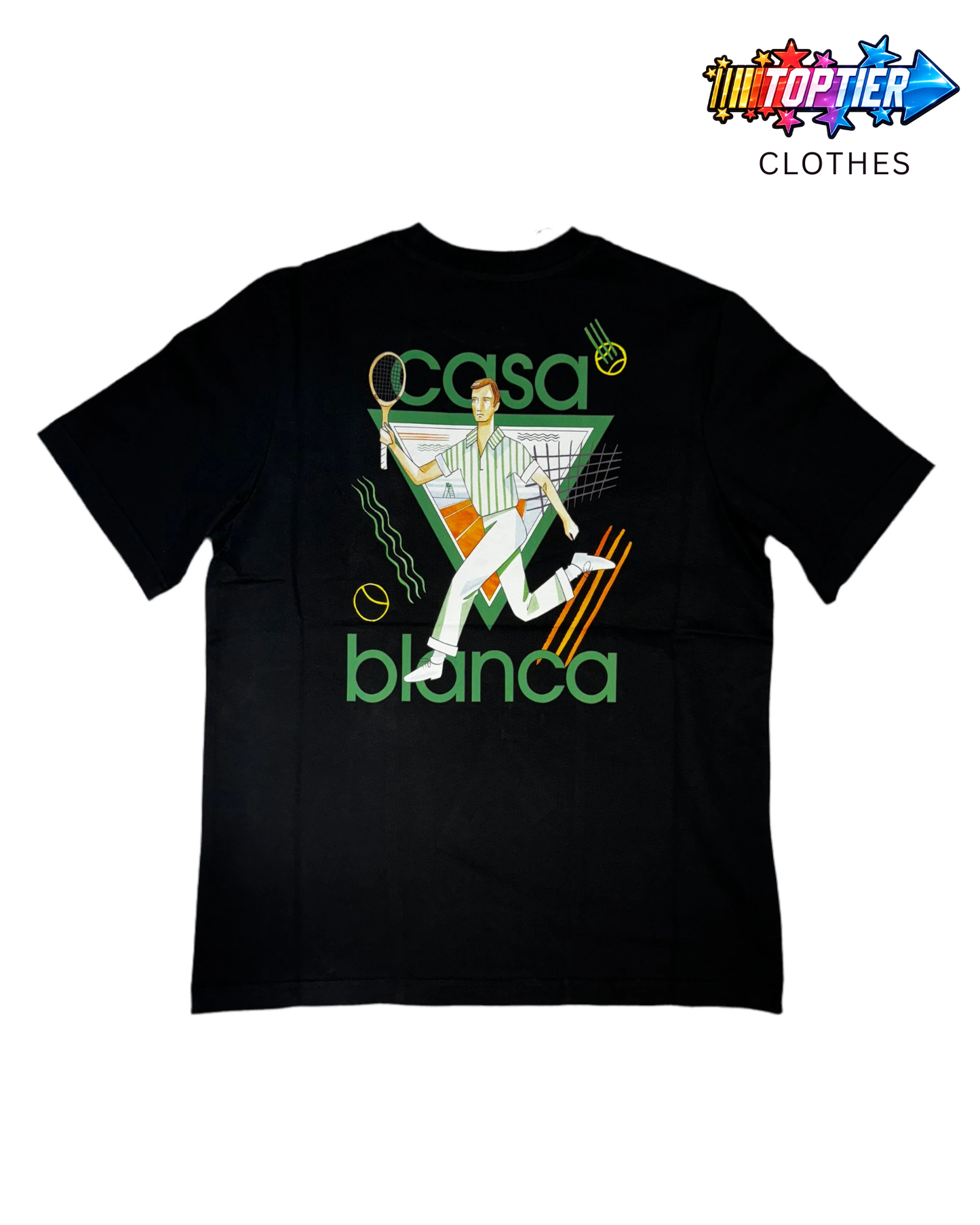 Casablanca Exclusive Black Le Jeu Tennis Tee