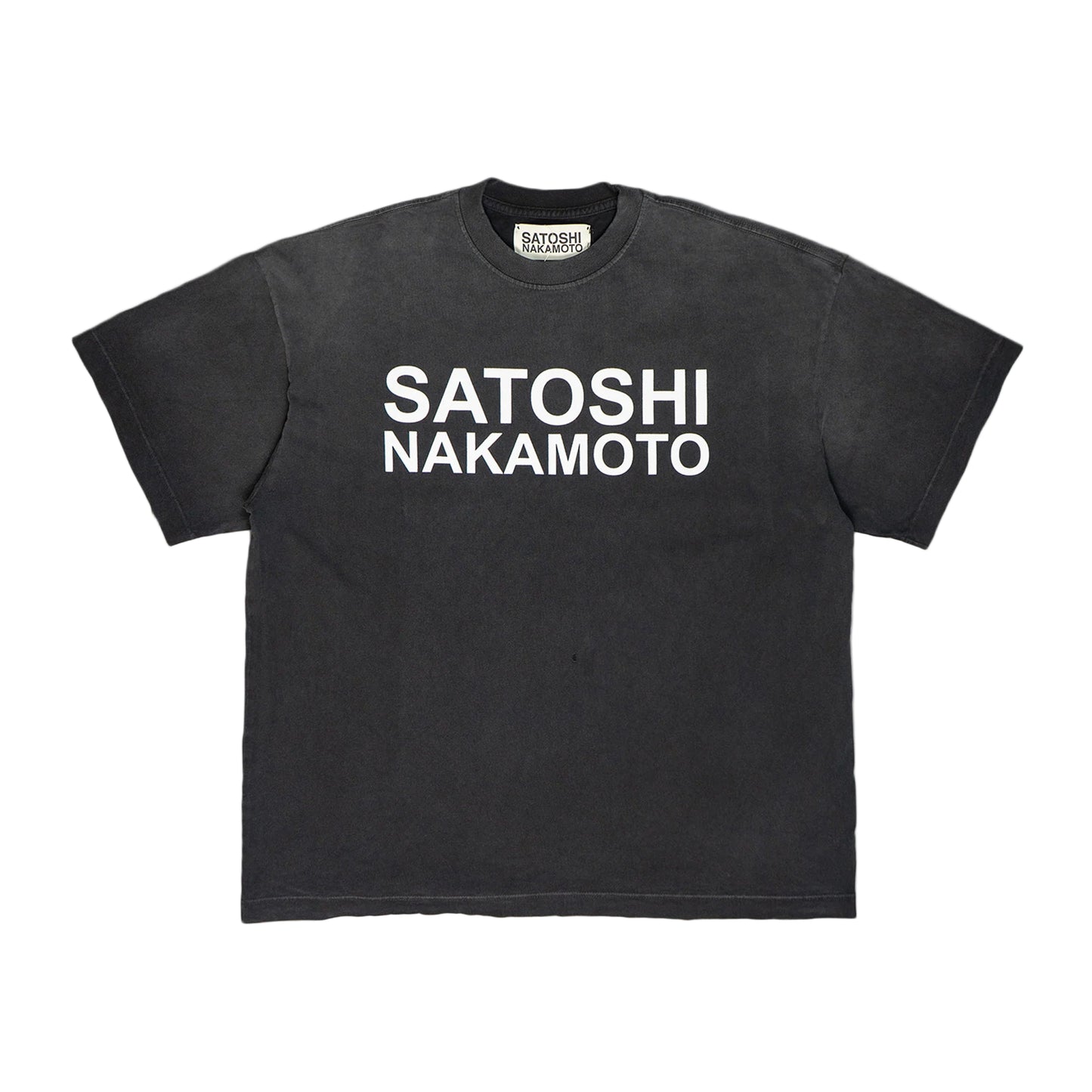 Satoshi Nakamoto Stencil Logo T-Shirt