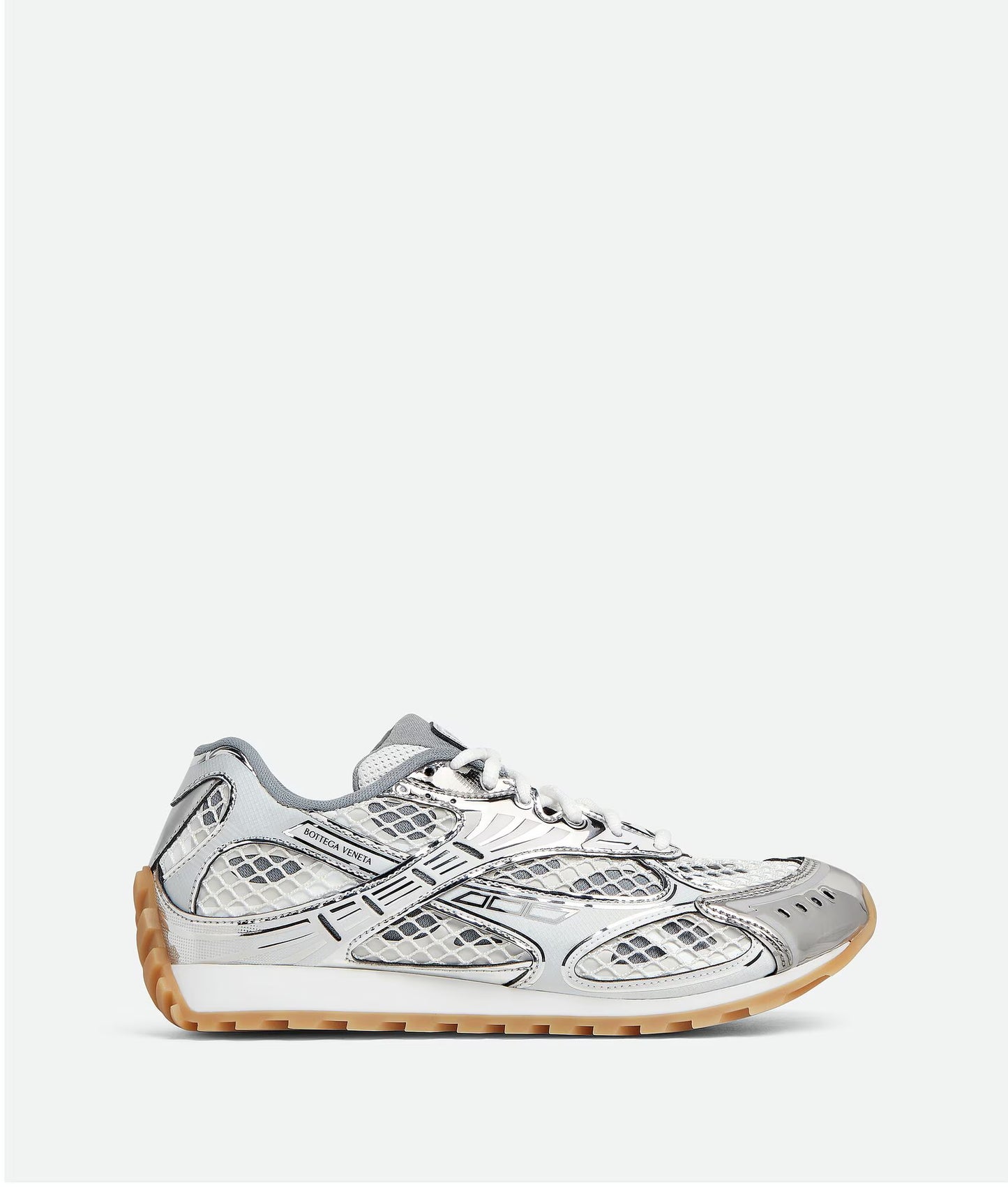 Bottega Veneta Silver White Orbit Sneaker
