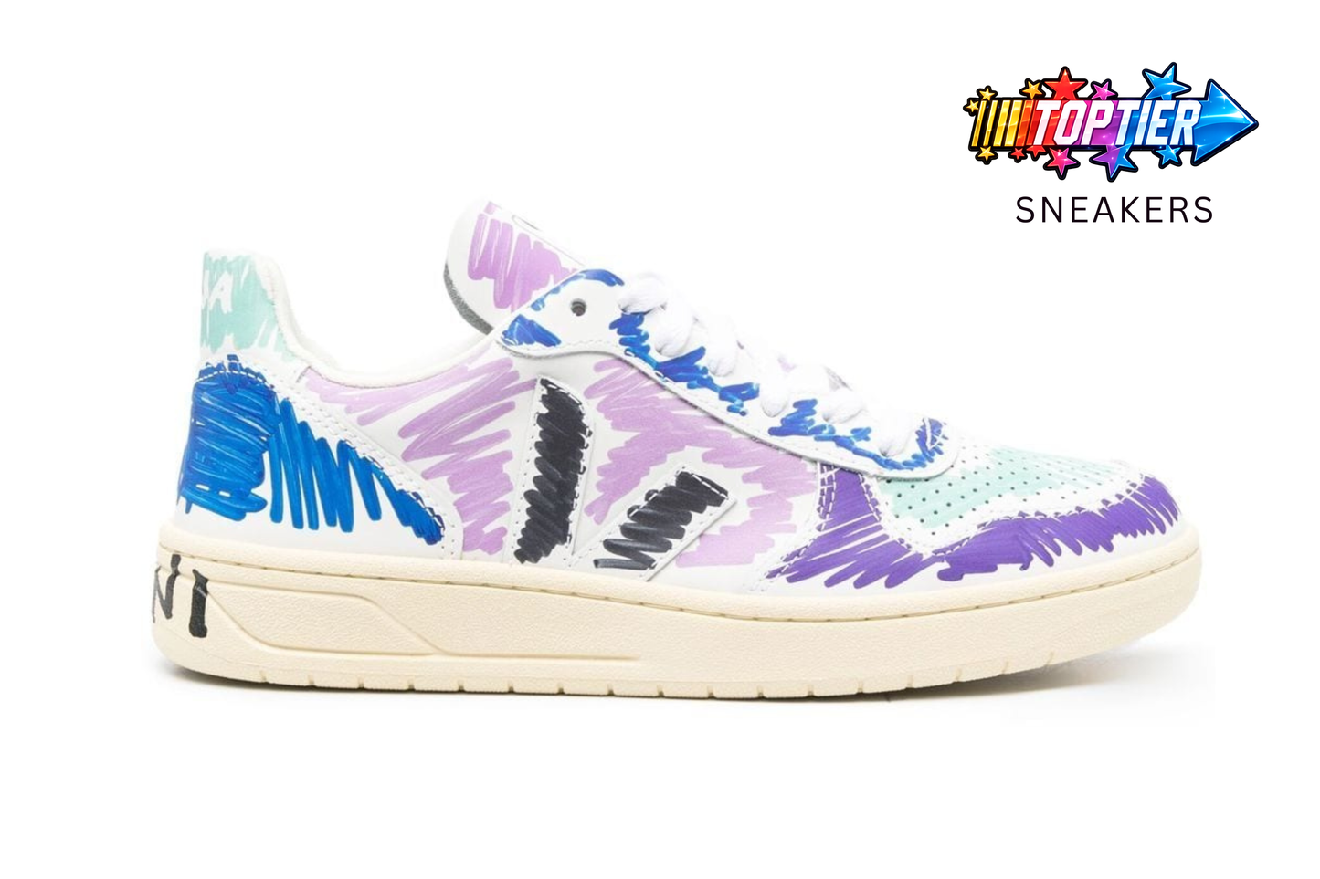 Veja V-10 Leather "x Marni Orchid Black" (2022) Mens