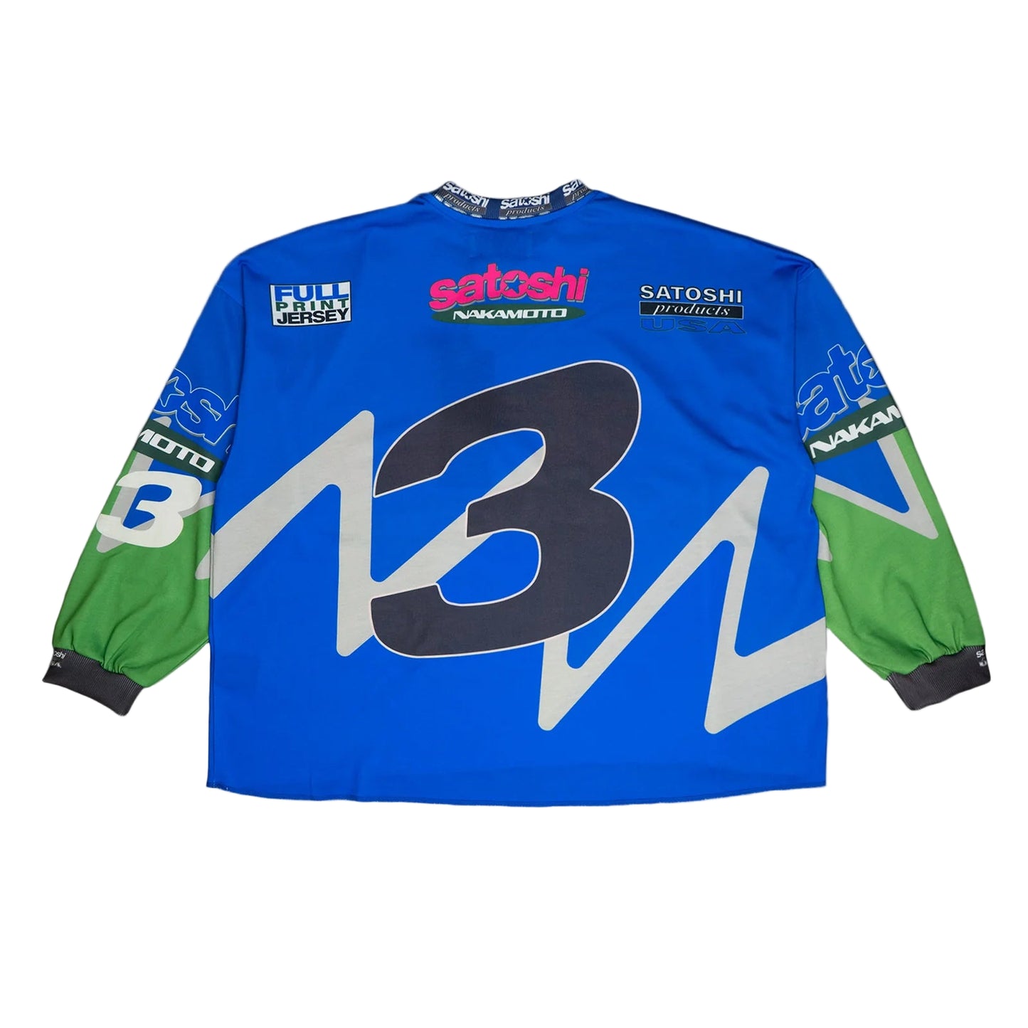 Satoshi Nakamoto Blue Speedway L/S Jersey