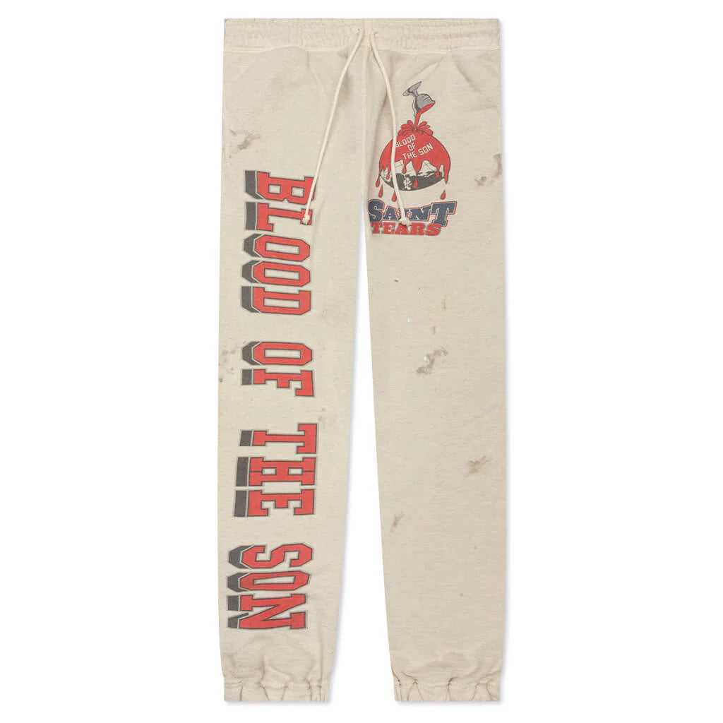 Saint Mxxxxxx X Denim Tears Holy Grail Cream Sweatpants