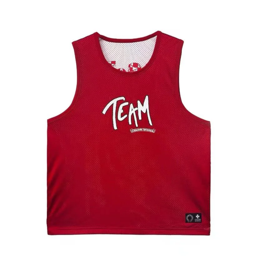 Chrome Hearts "Matty Boy Red" Basket Mesh Jersey