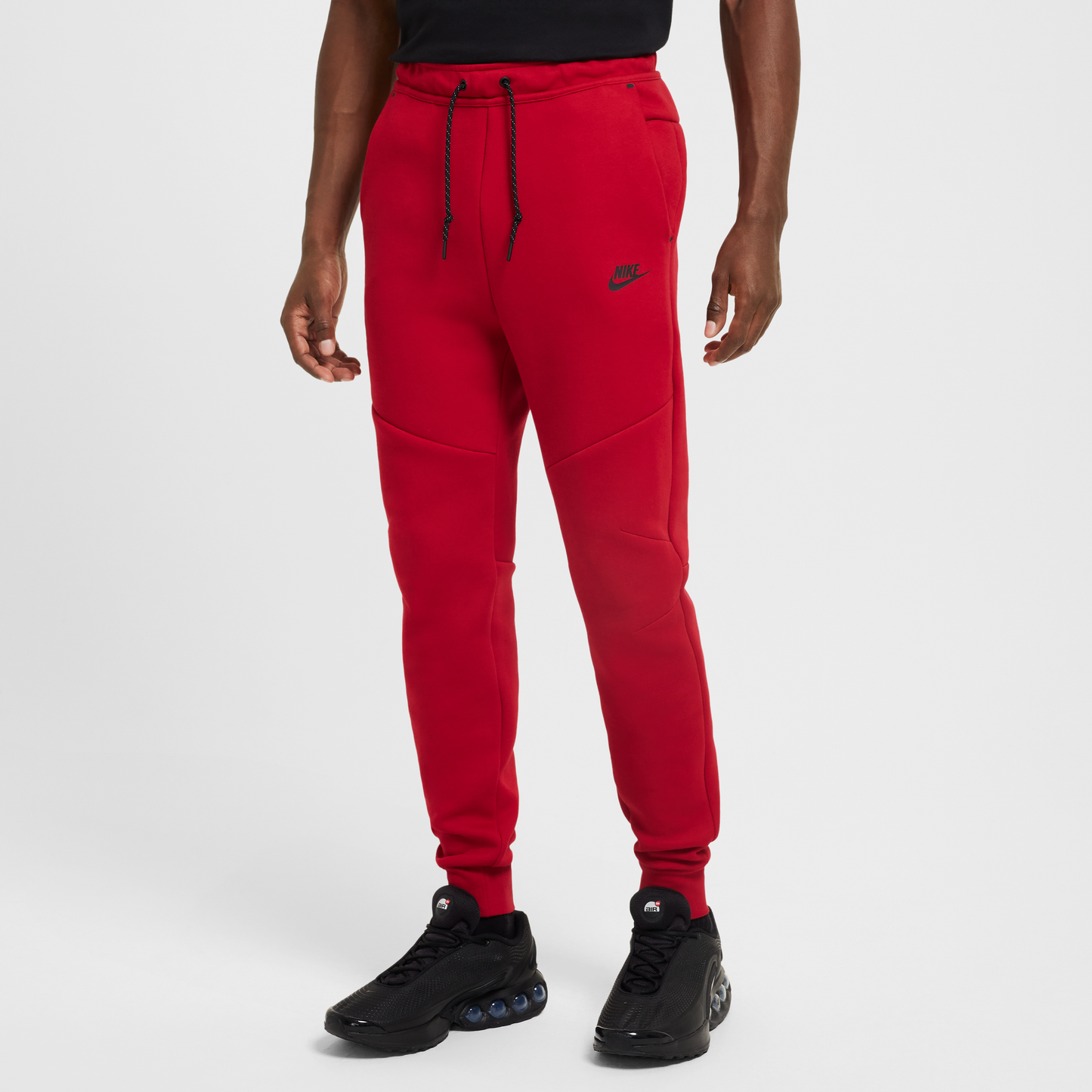 Nike Sportswear Tech Fleece Full Zip Hoodie & Joggers Set Red/Black
