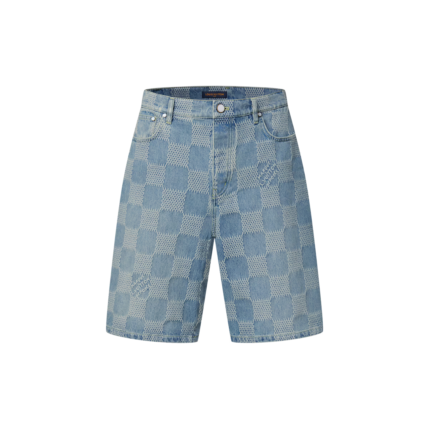 Louis Vuitton Damier 3D Light Denim Shorts