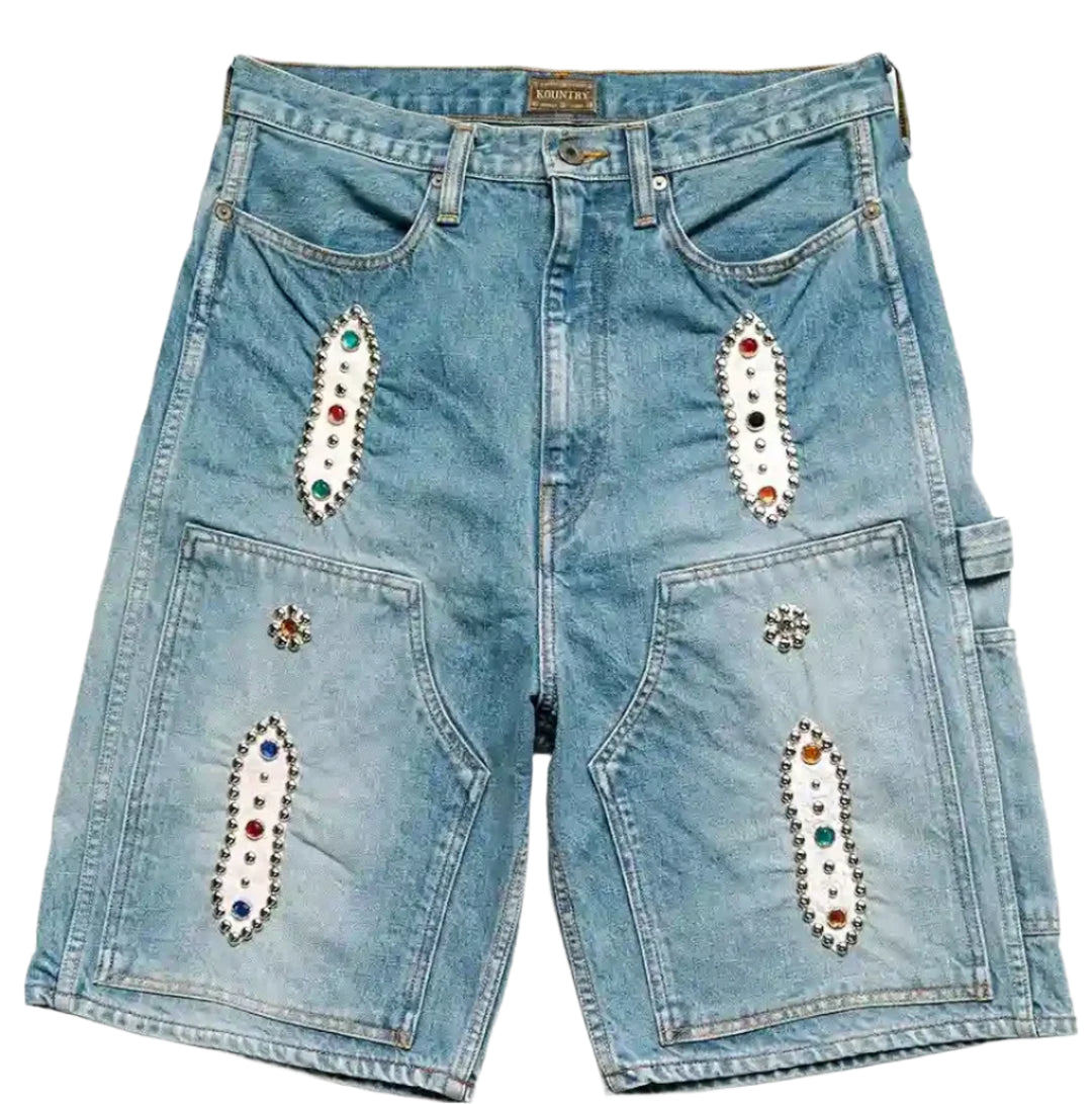 Kapital 14oz Denim Shorts (Studs Remake)