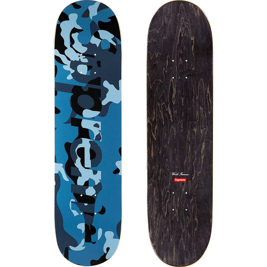Supreme Blue Camo Logo Skateboard