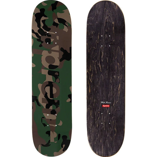 Supreme Woodland Camo Logo Skateboard