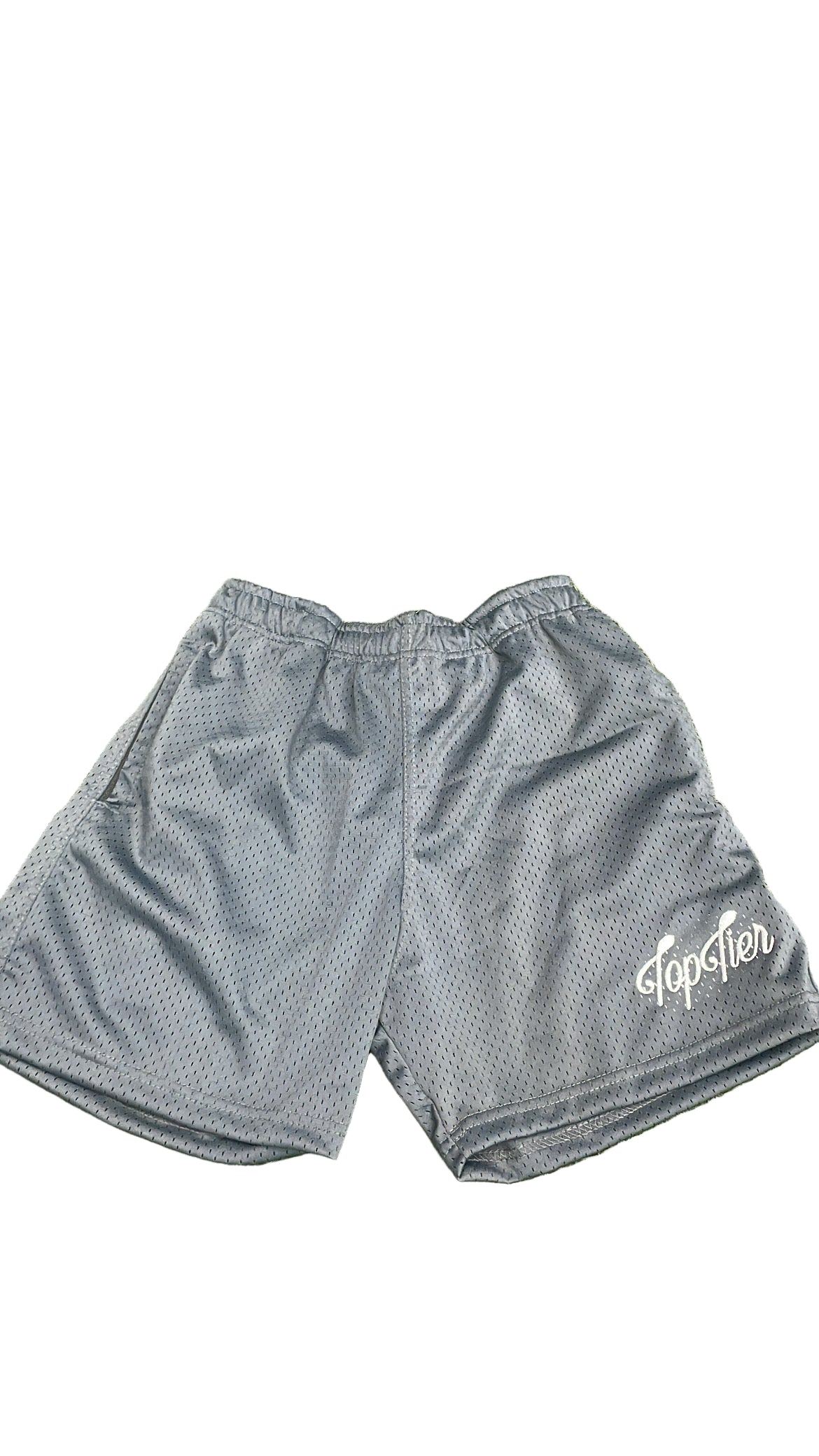 Top Tier Mesh Shorts Heather Grey/White
