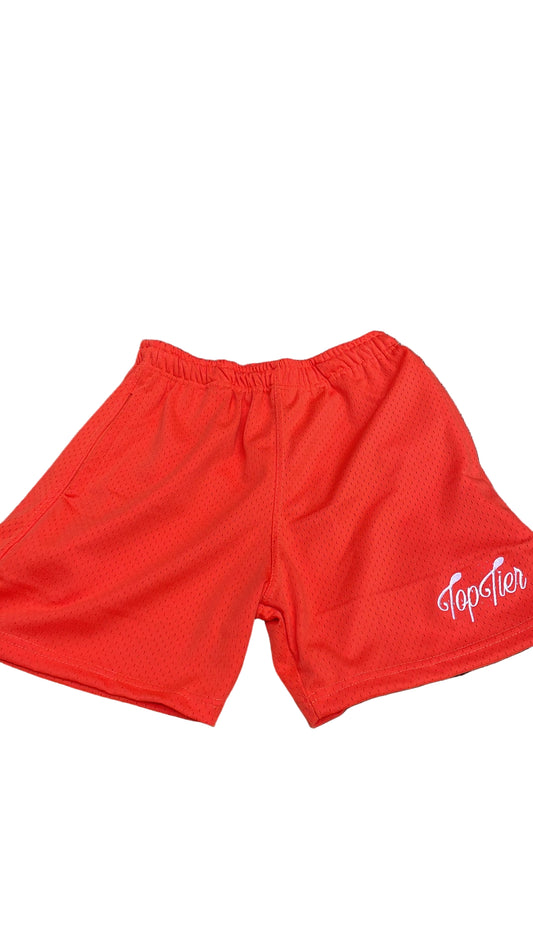Top Tier Mesh Shorts Red/White