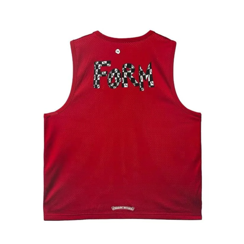 Chrome Hearts "Matty Boy Red" Basket Mesh Jersey