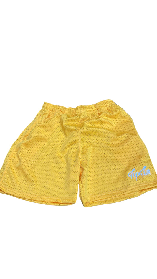 Top Tier Mesh Shorts Yellow/White