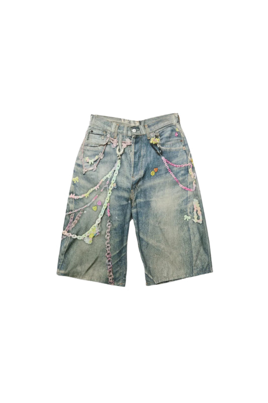Acne Studios Blue Denim Shorts