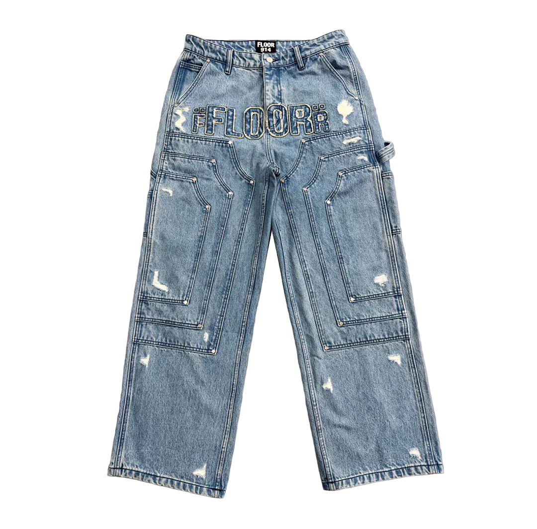 Floor914 Blue Triple Knee Carpenters