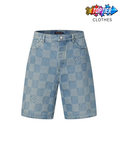 Louis Vuitton Damier 3D Light Denim Shorts