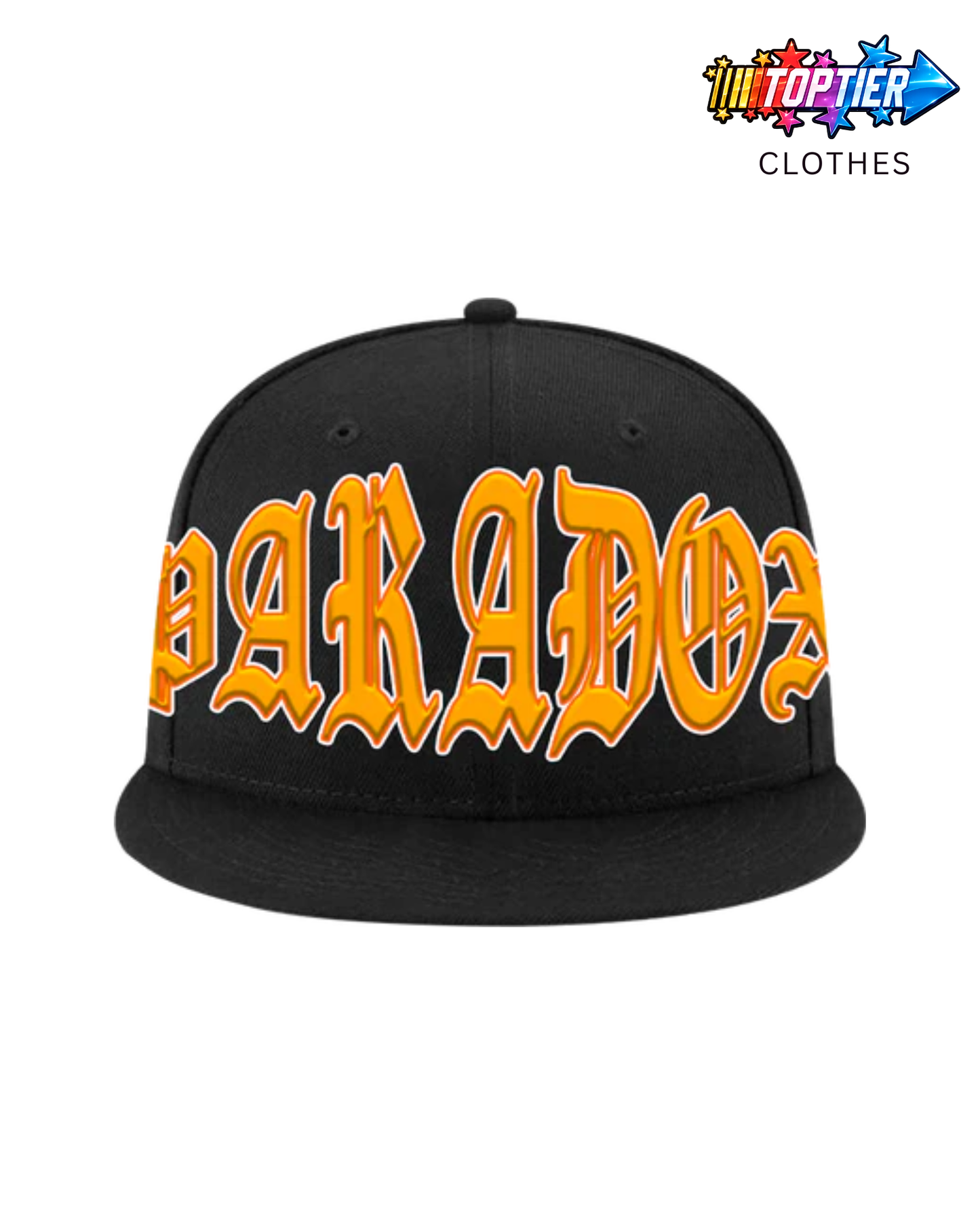 Paradox Labs Old Varsity fitted Fitted Hat (Black / Orange)