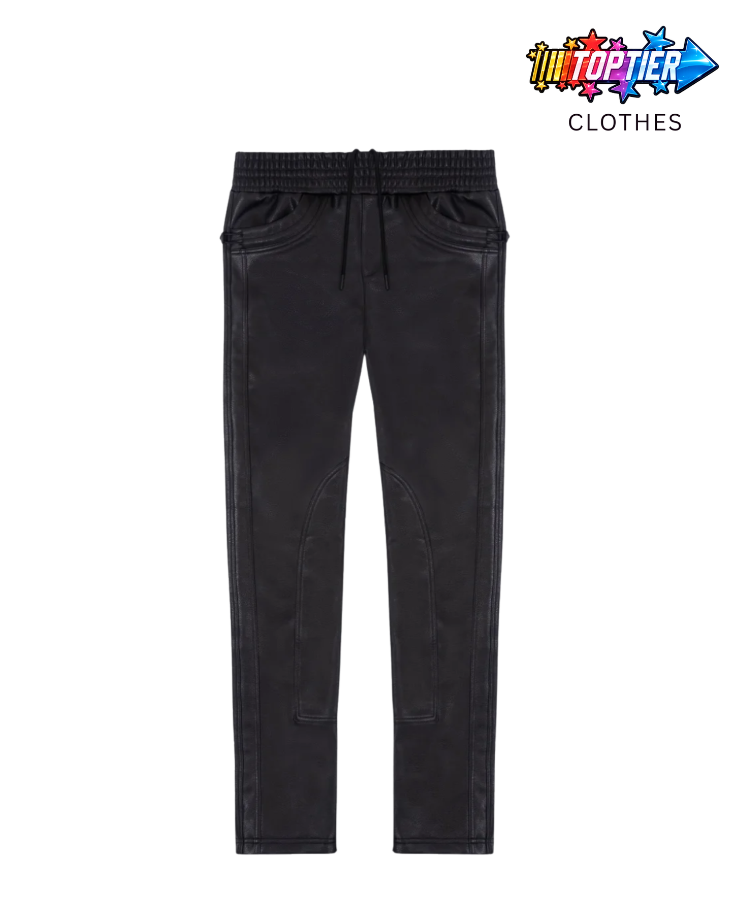LLERU Leather Moonman Track Pants Black