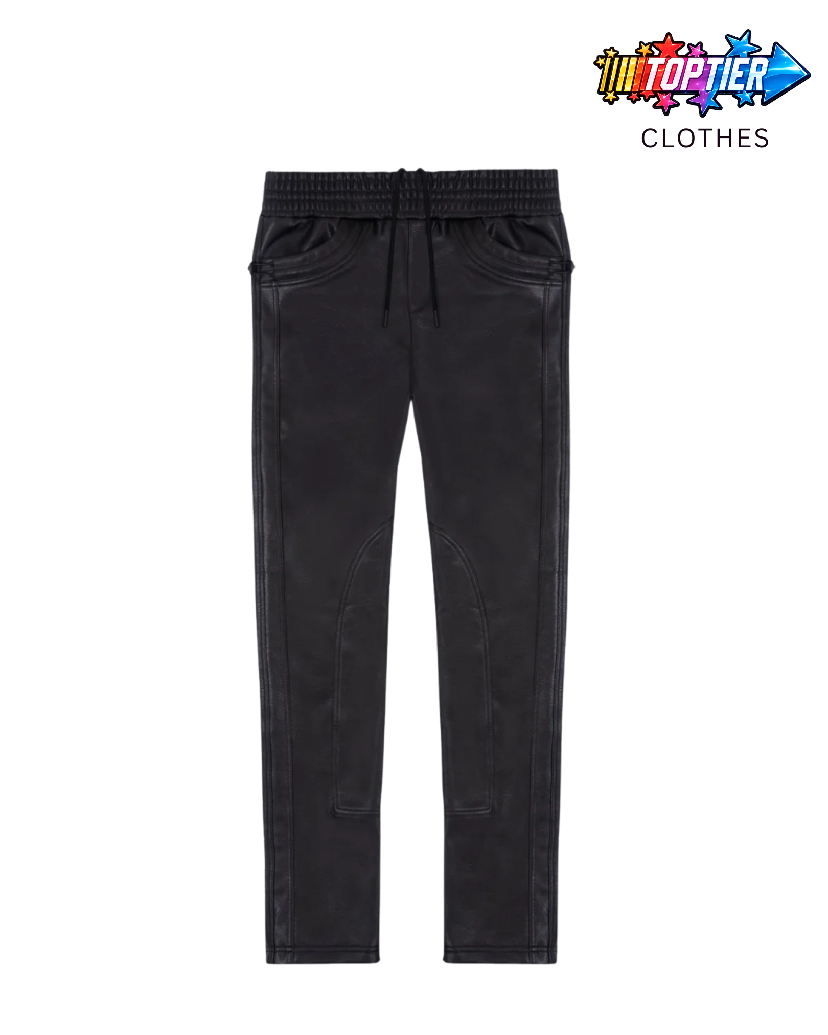 LLERU Leather Moonman Track Pants Black