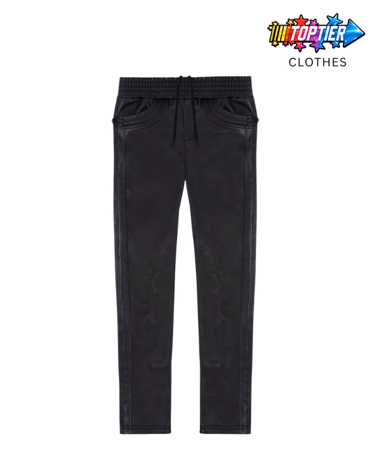 LLERU Leather Moonman Track Pants Black
