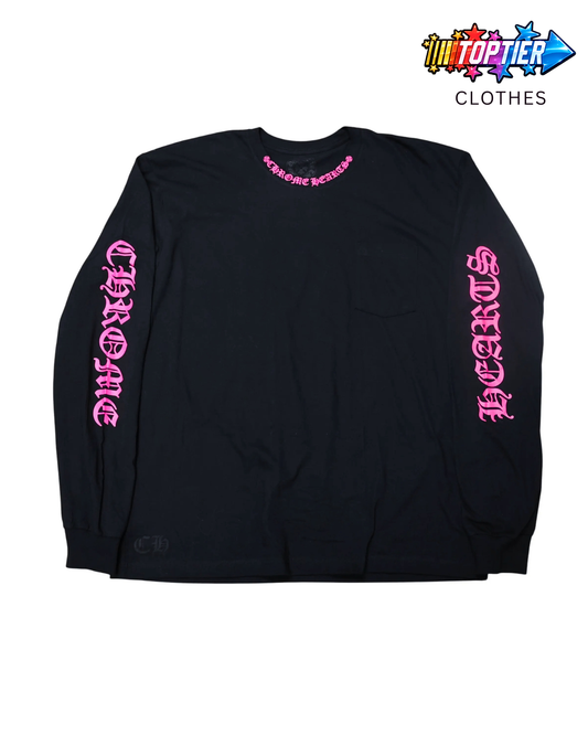 Chrome Hearts Longsleeve Pocket Crew Hot Pink