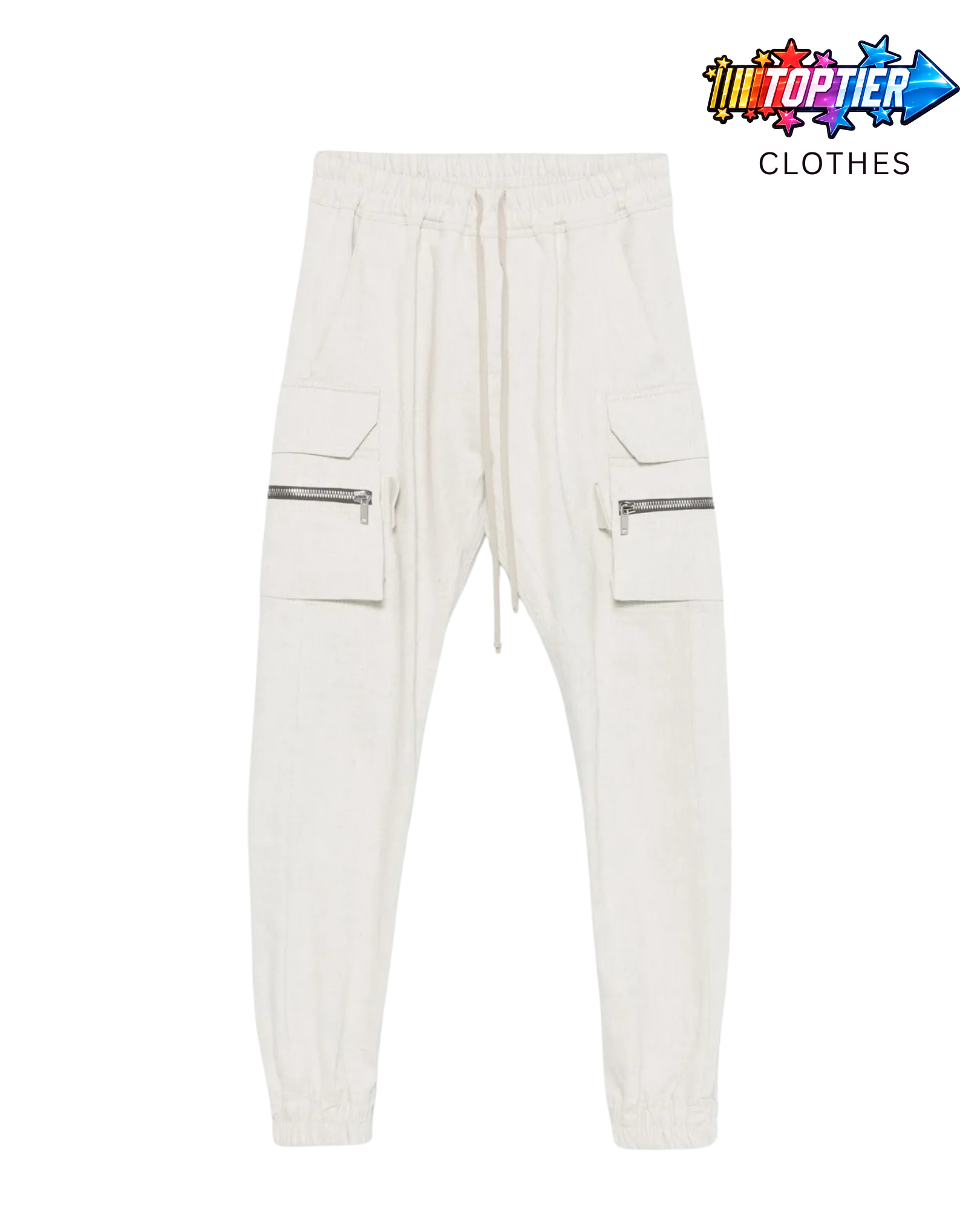 Rick Owens Mastodon Cargo Jogger - Milk