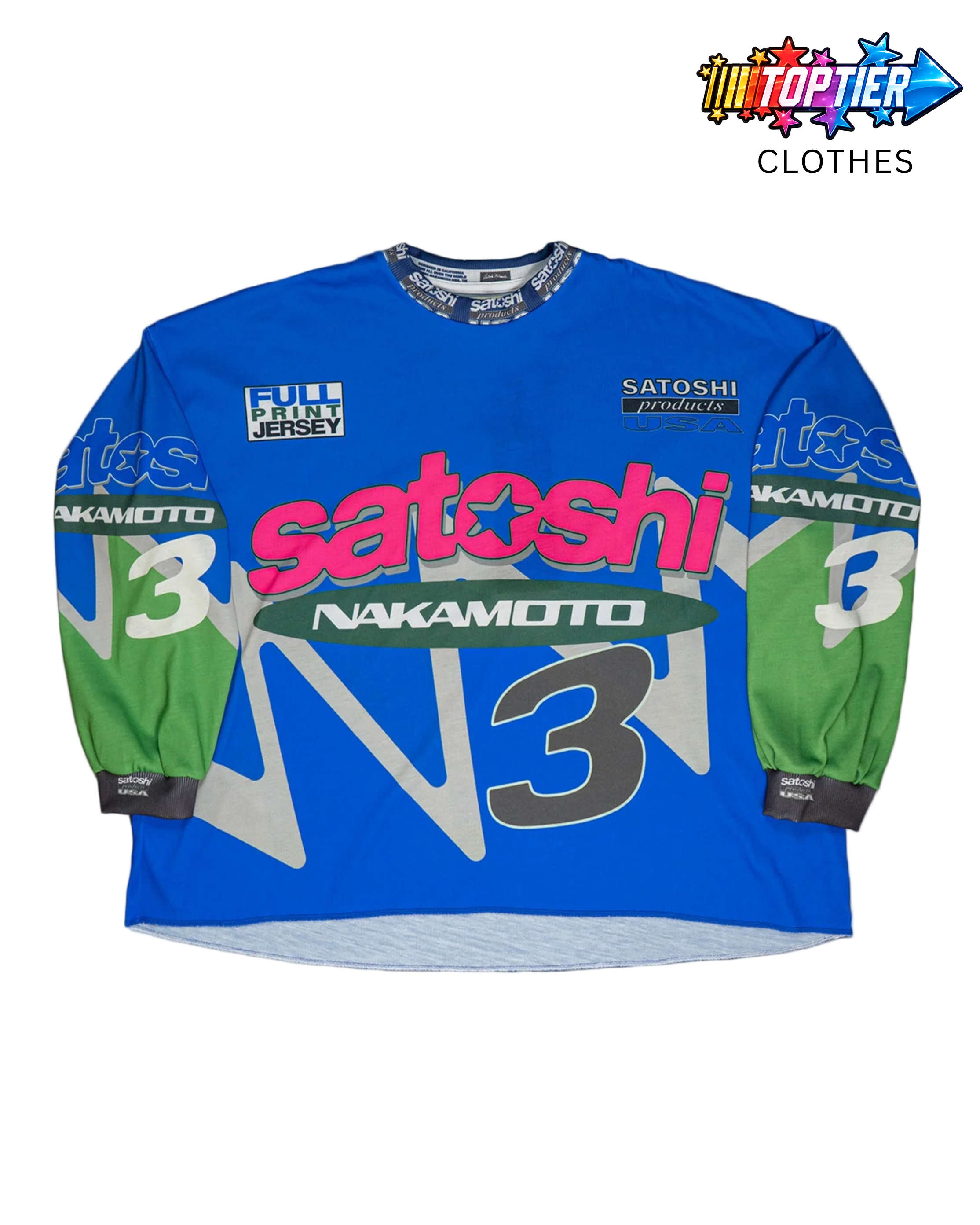 Satoshi Nakamoto Blue Speedway L/S Jersey