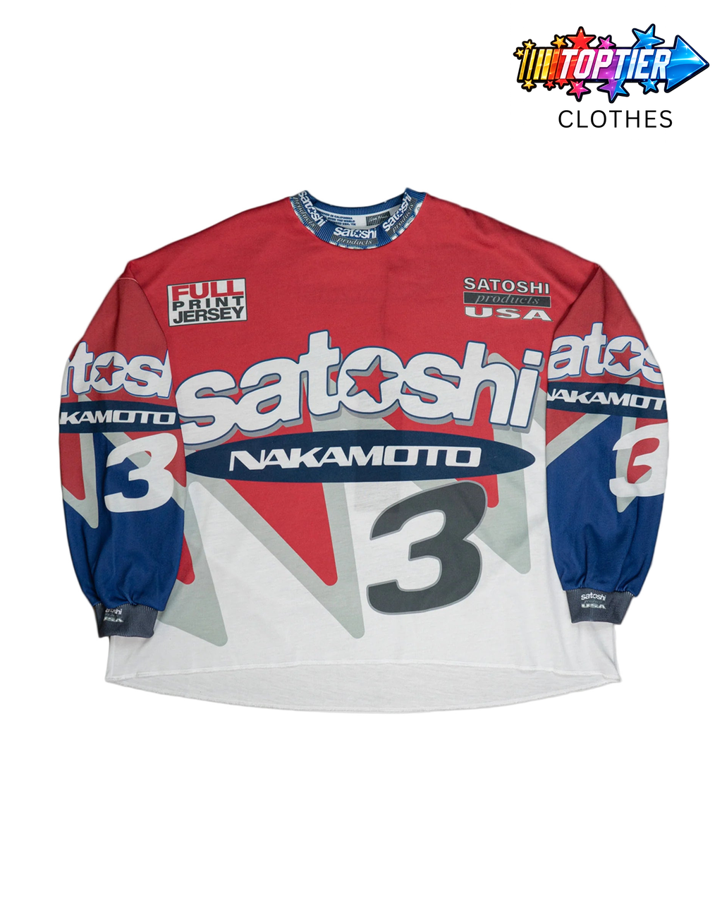 Satoshi Nakamoto Red Speedway L/S Jersey