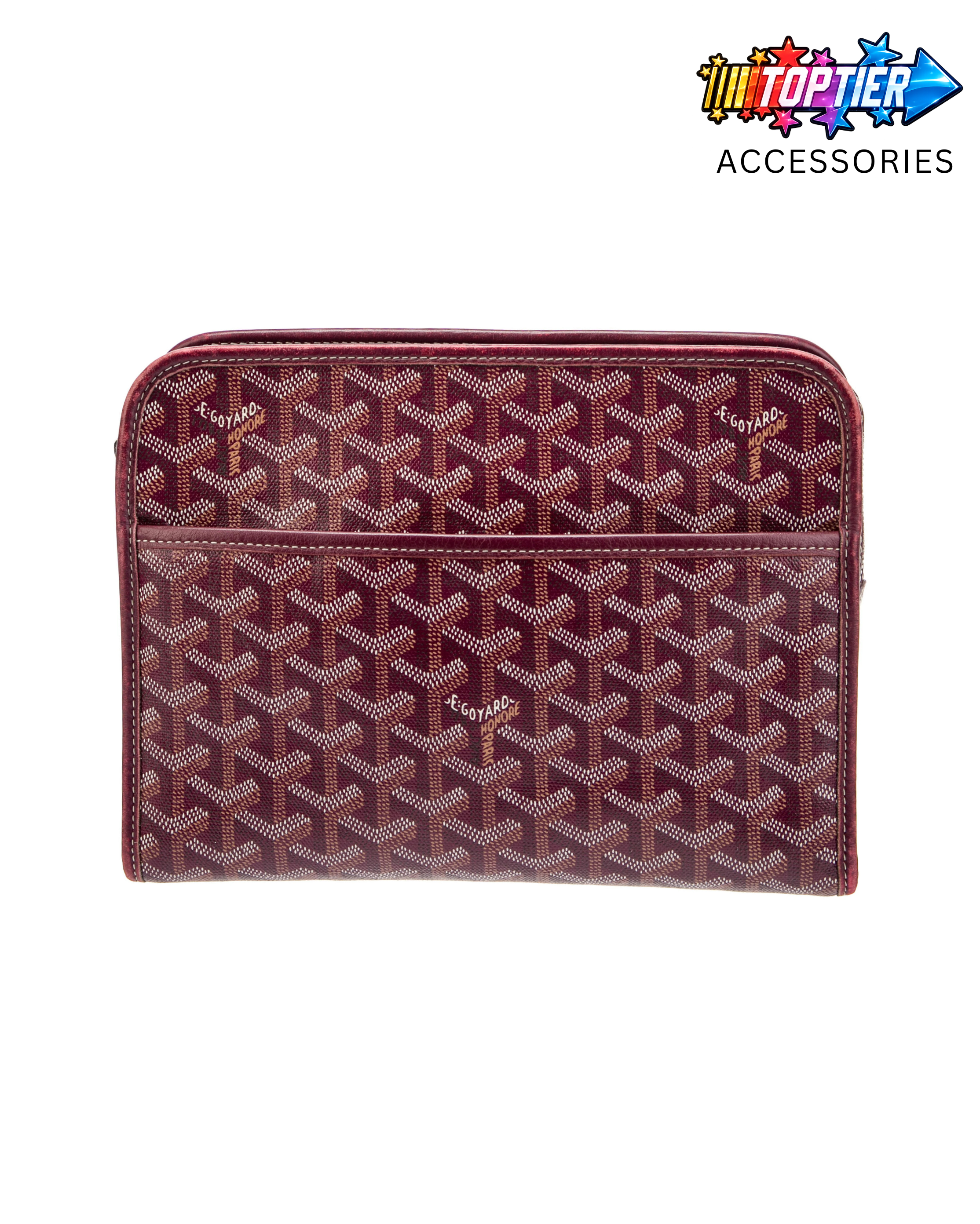 Goyard Goyardine Jouvence Toiletry Pouch MM Burgundy