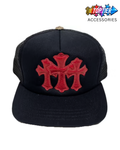 Chrome Hearts Red Cross Cemetery Trucker Hat