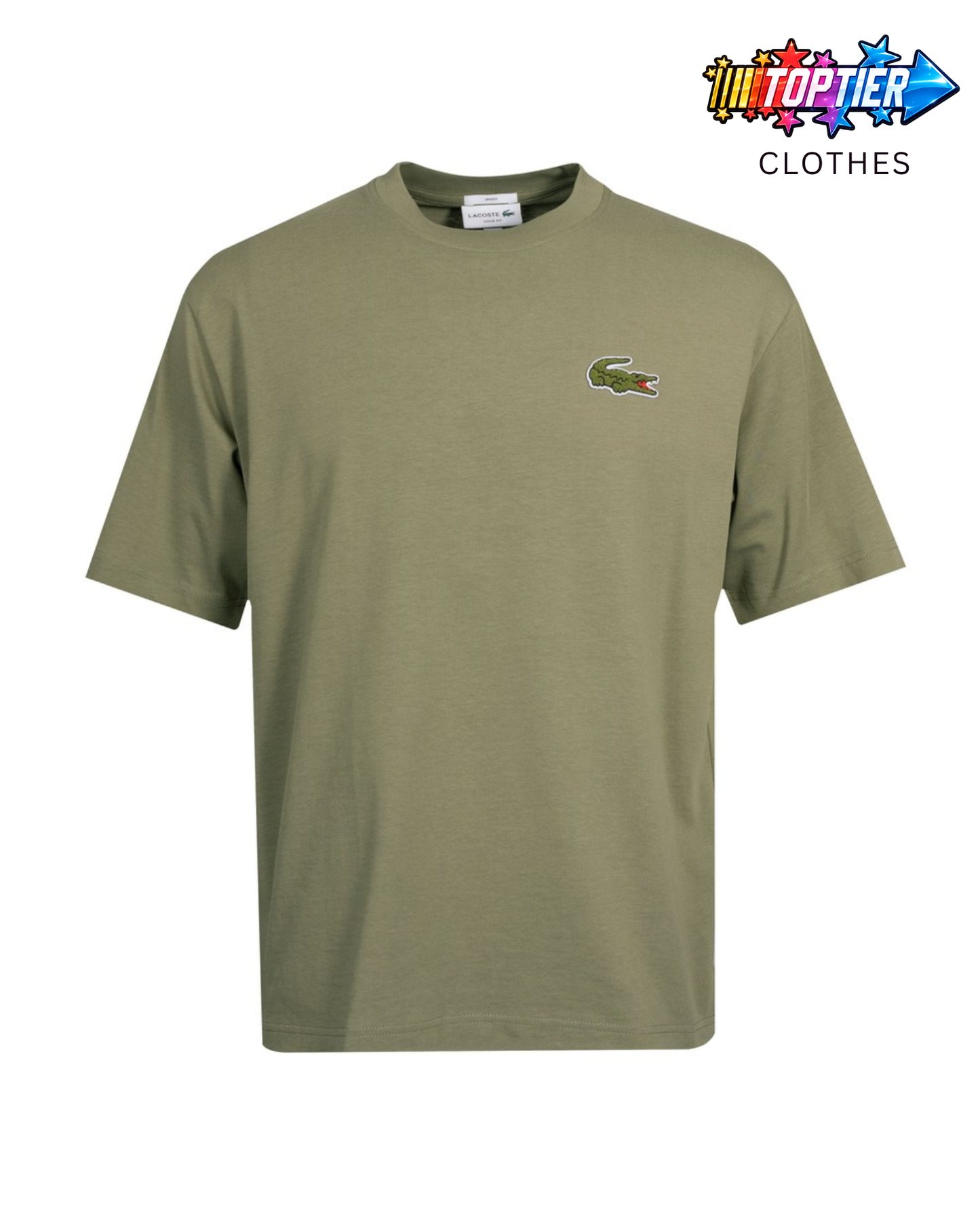 Lacoste Olive Green Embroidered