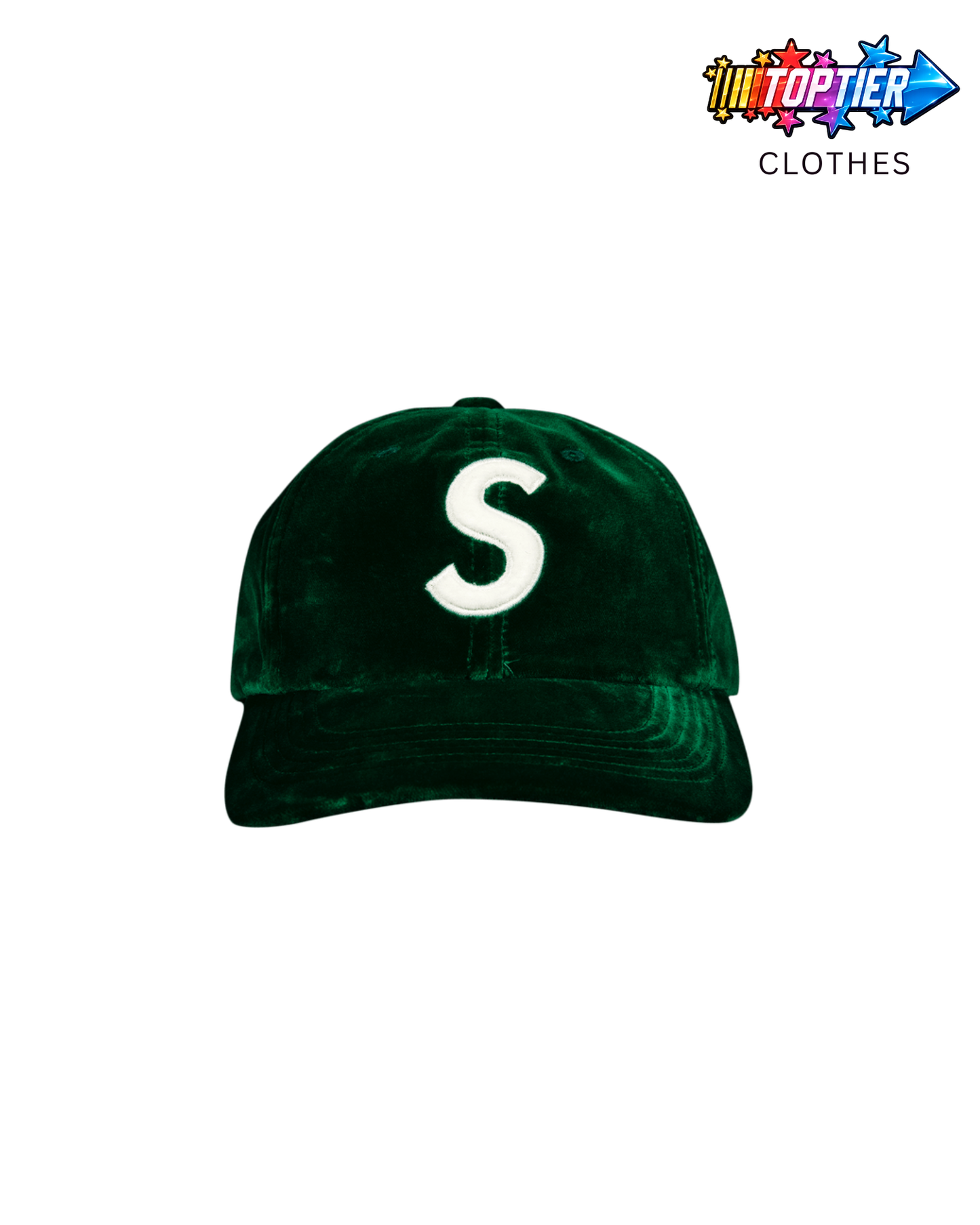 Supreme Velvet S Logo 6 Panel Green