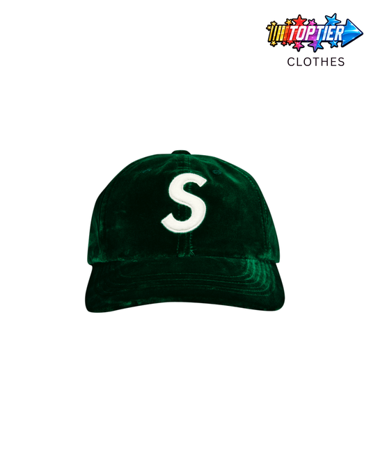 Supreme Velvet S Logo 6 Panel Green