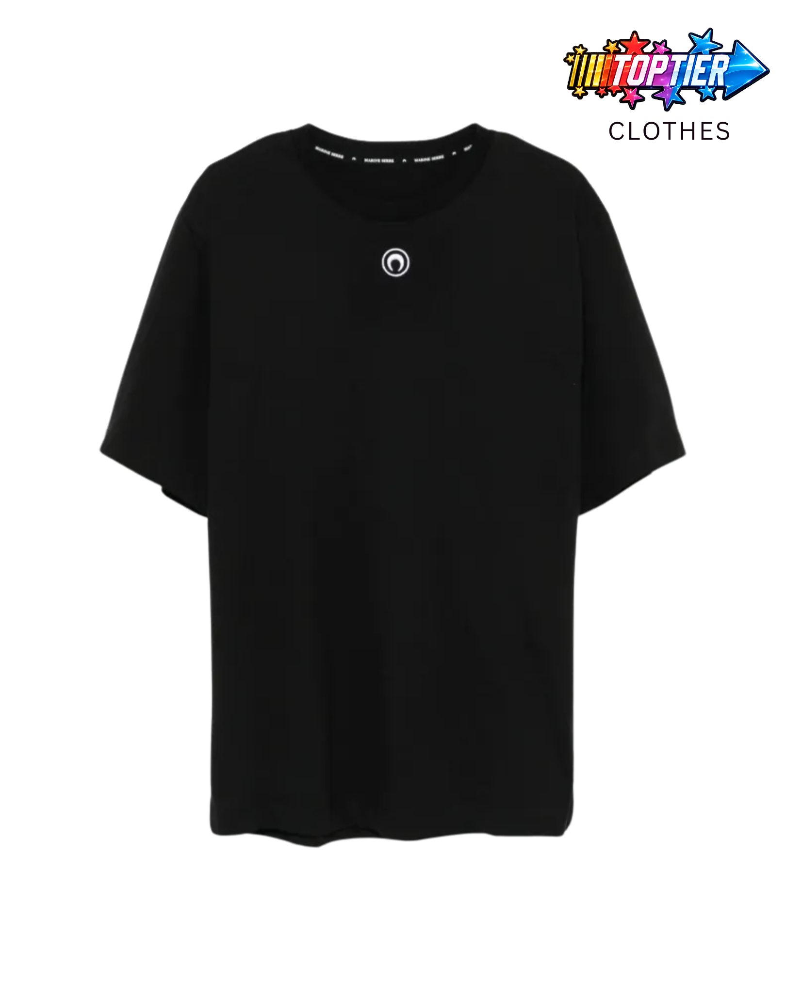 Marine Serre Moon Logo Black Tee