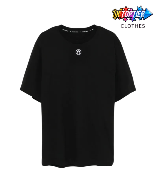 Marine Serre Moon Logo Black Tee