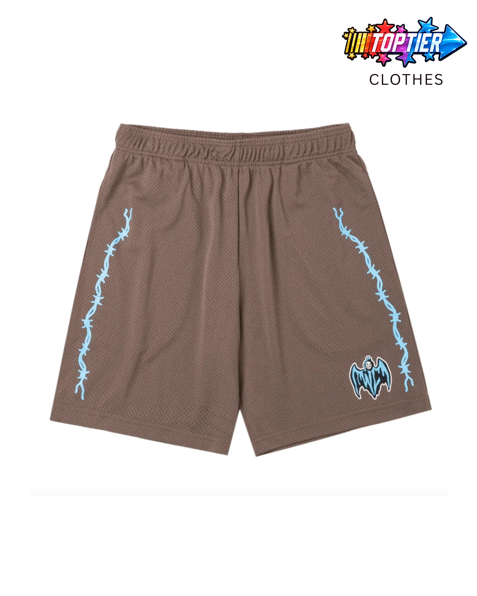 Warren Lotas Bat Reaper Mesh Shorts Brown