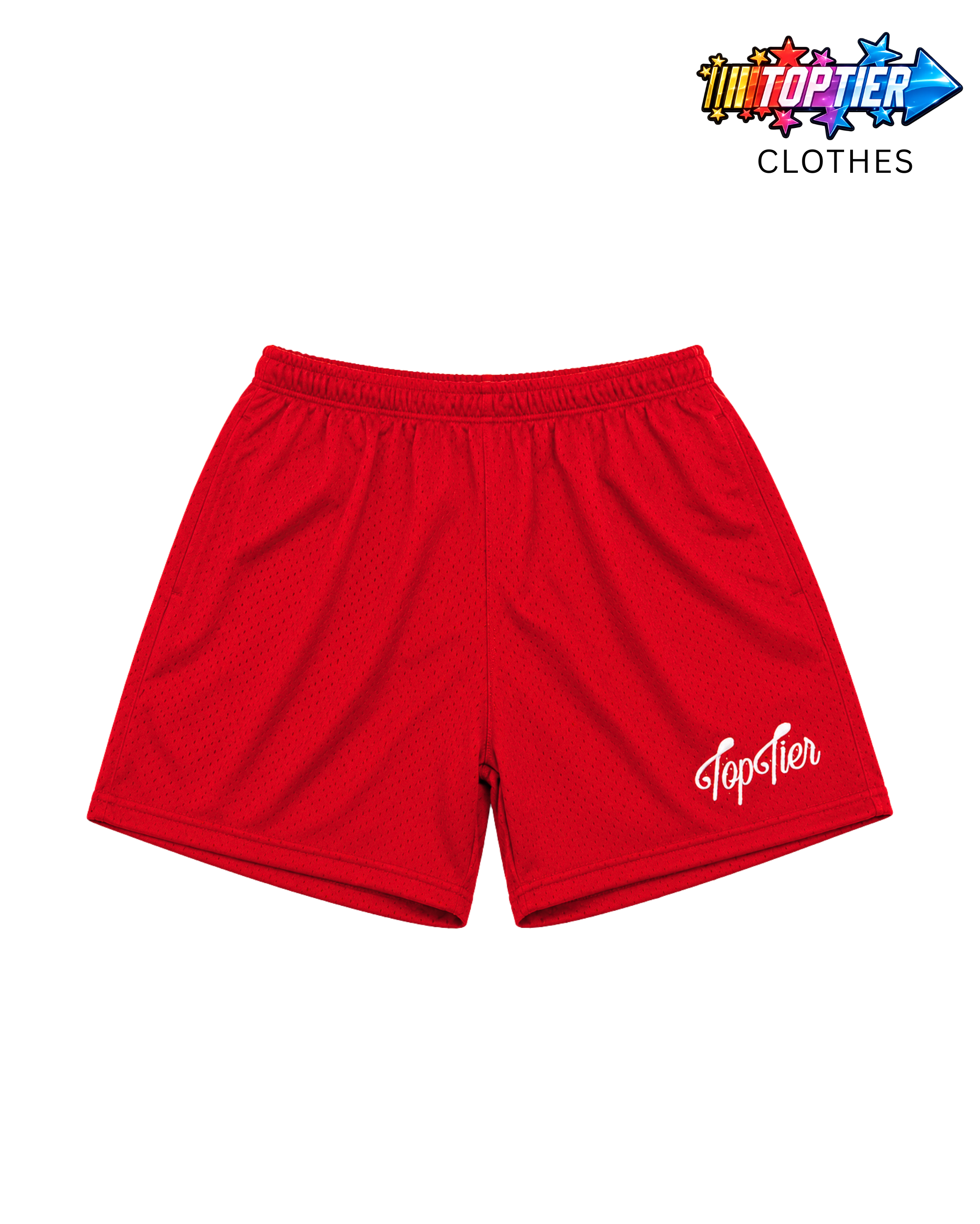 Top Tier Mesh Shorts Red/White
