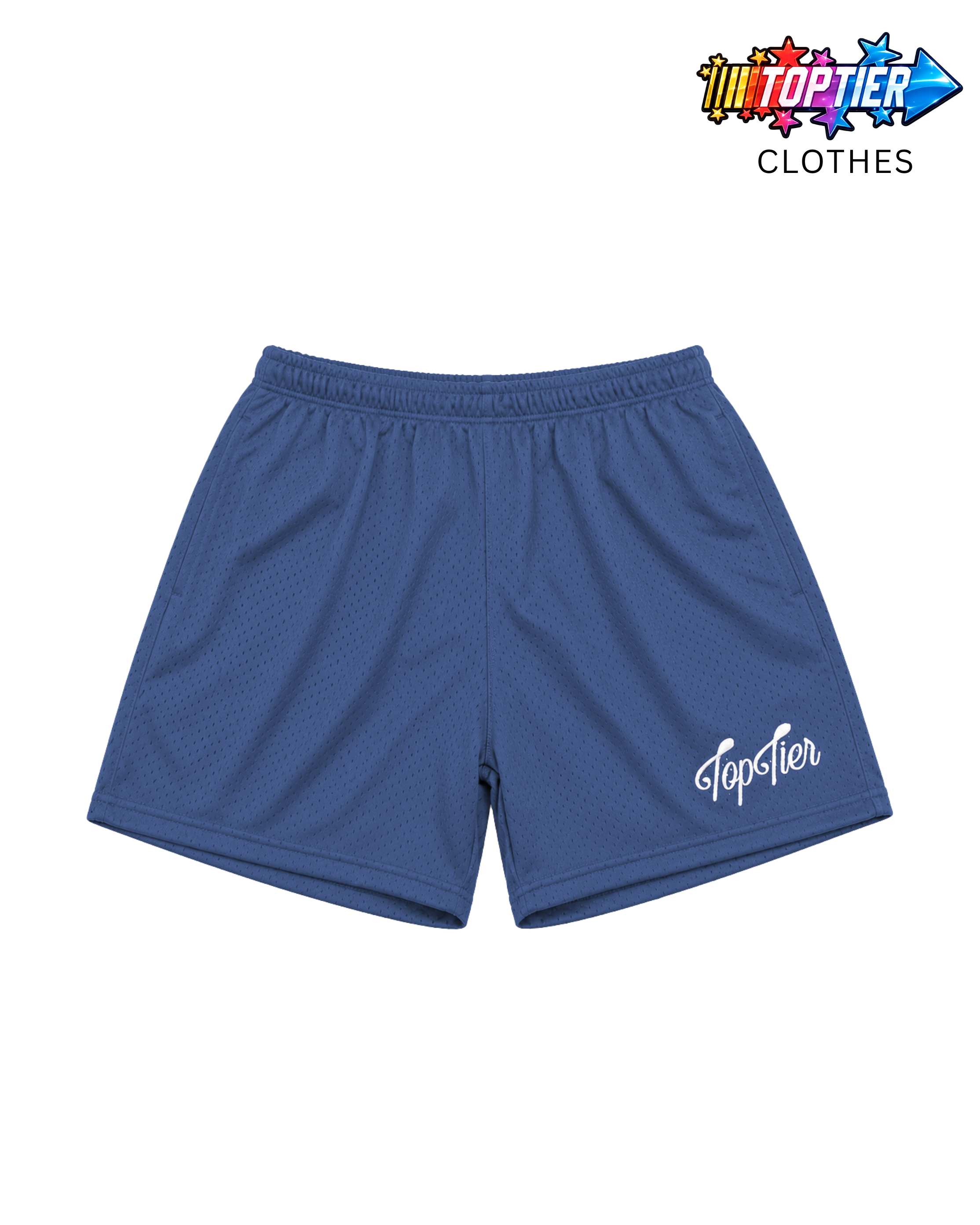 Top Tier Mesh Shorts Navy/White