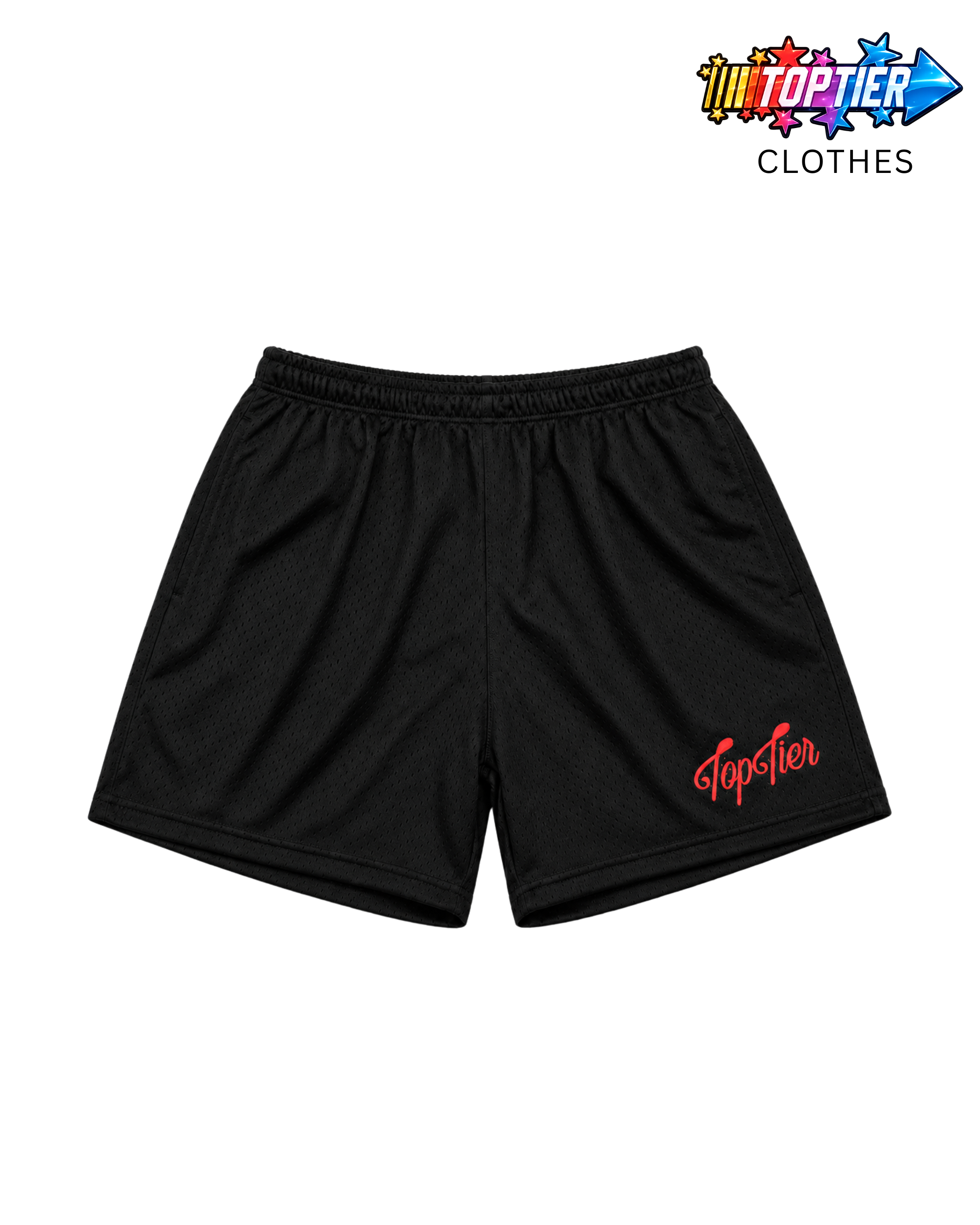 Top Tier Mesh Shorts Black/Red