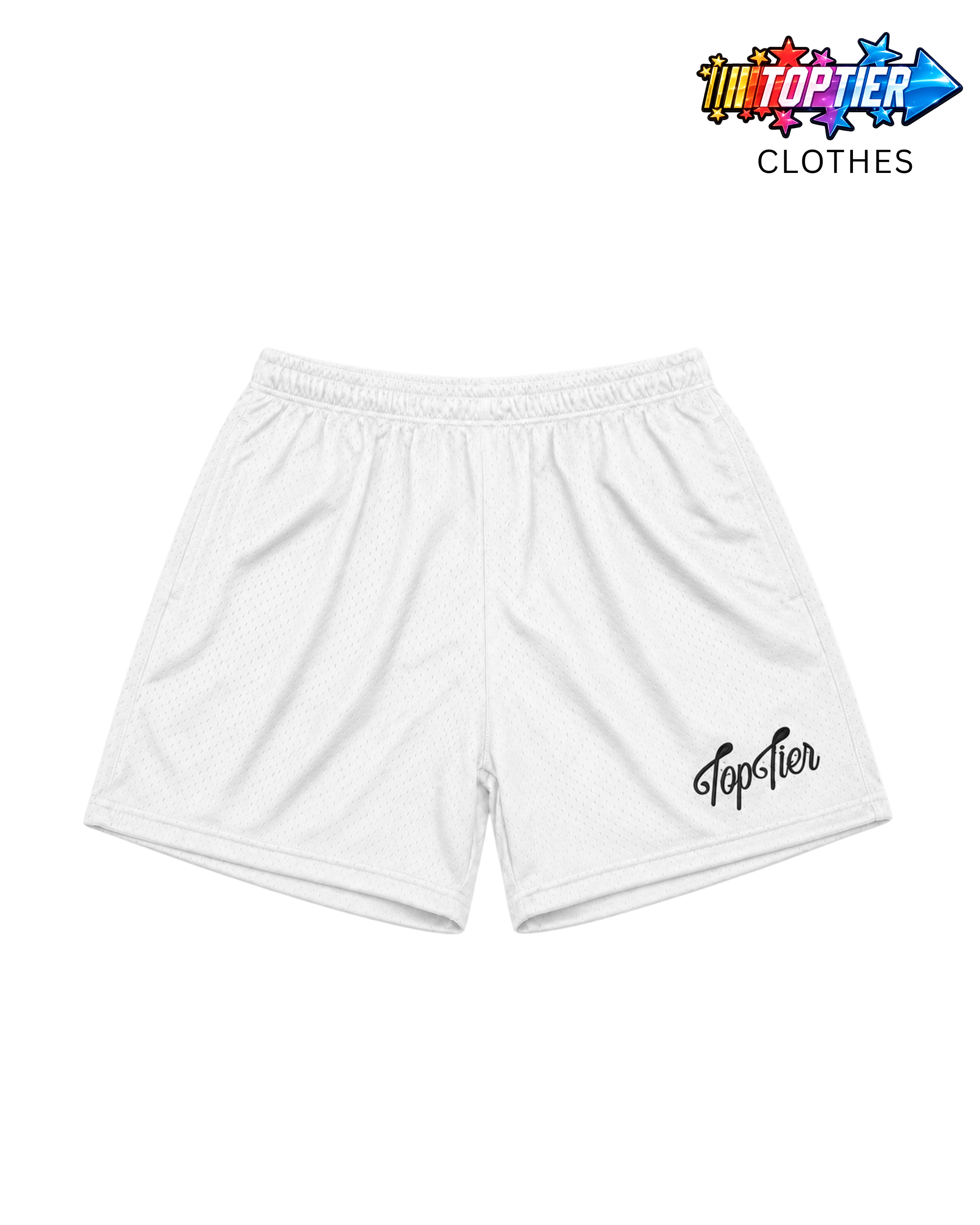 Top Tier Mesh Shorts White/Black