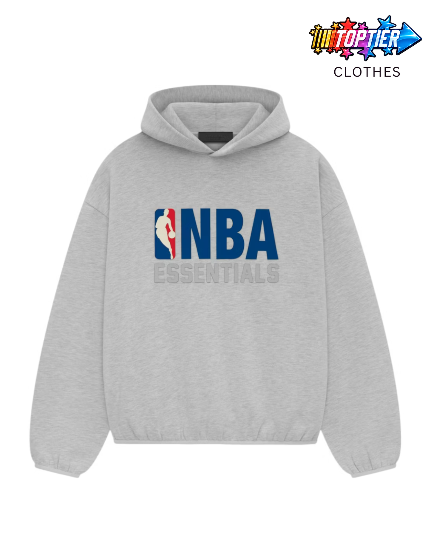 Fear of God Essentials x NBA Hoodie Light Heather Grey