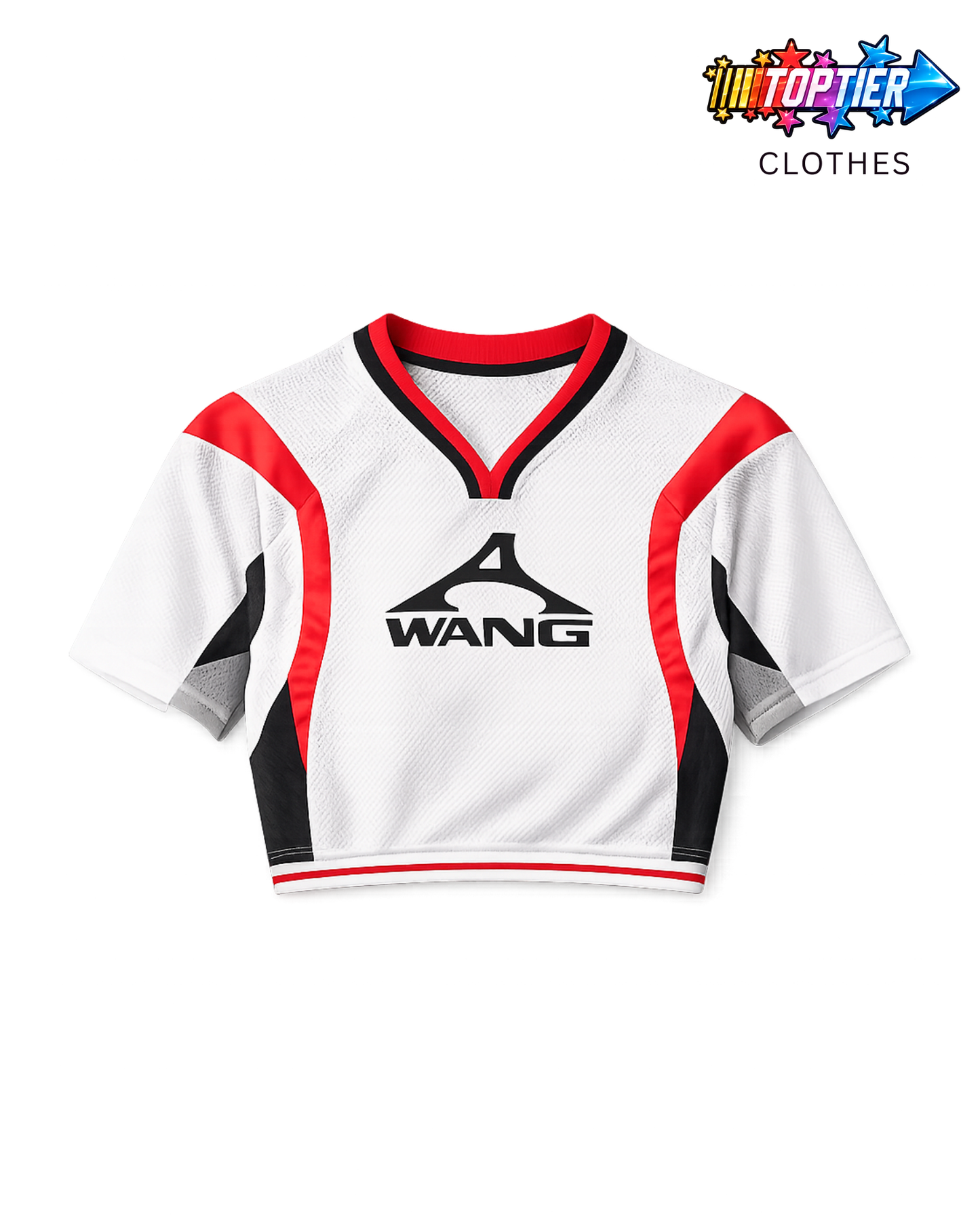 Alexander Wang Red White Logo Crop Top