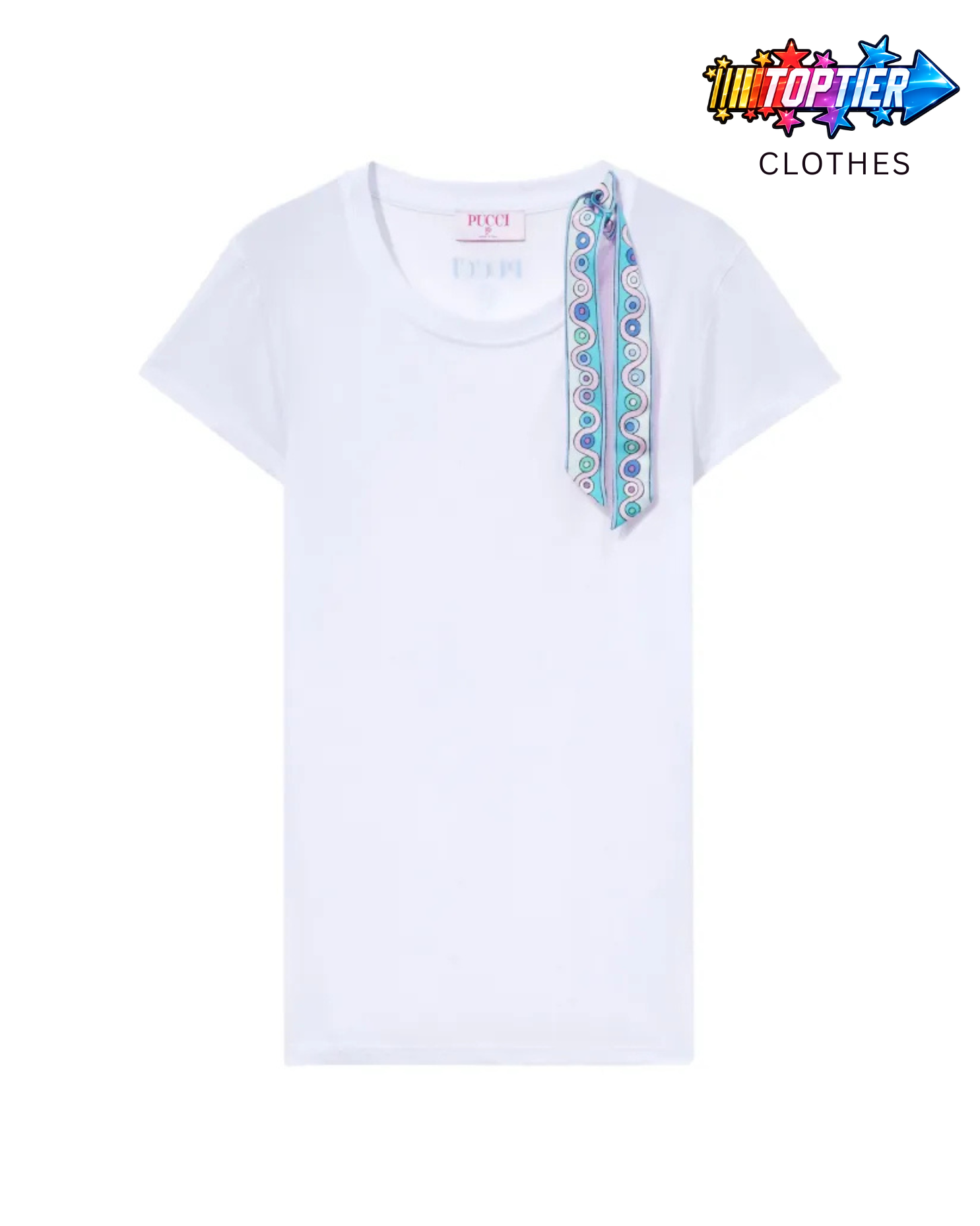 PUCCI Iride-Print Cotton Tee - White/Purple