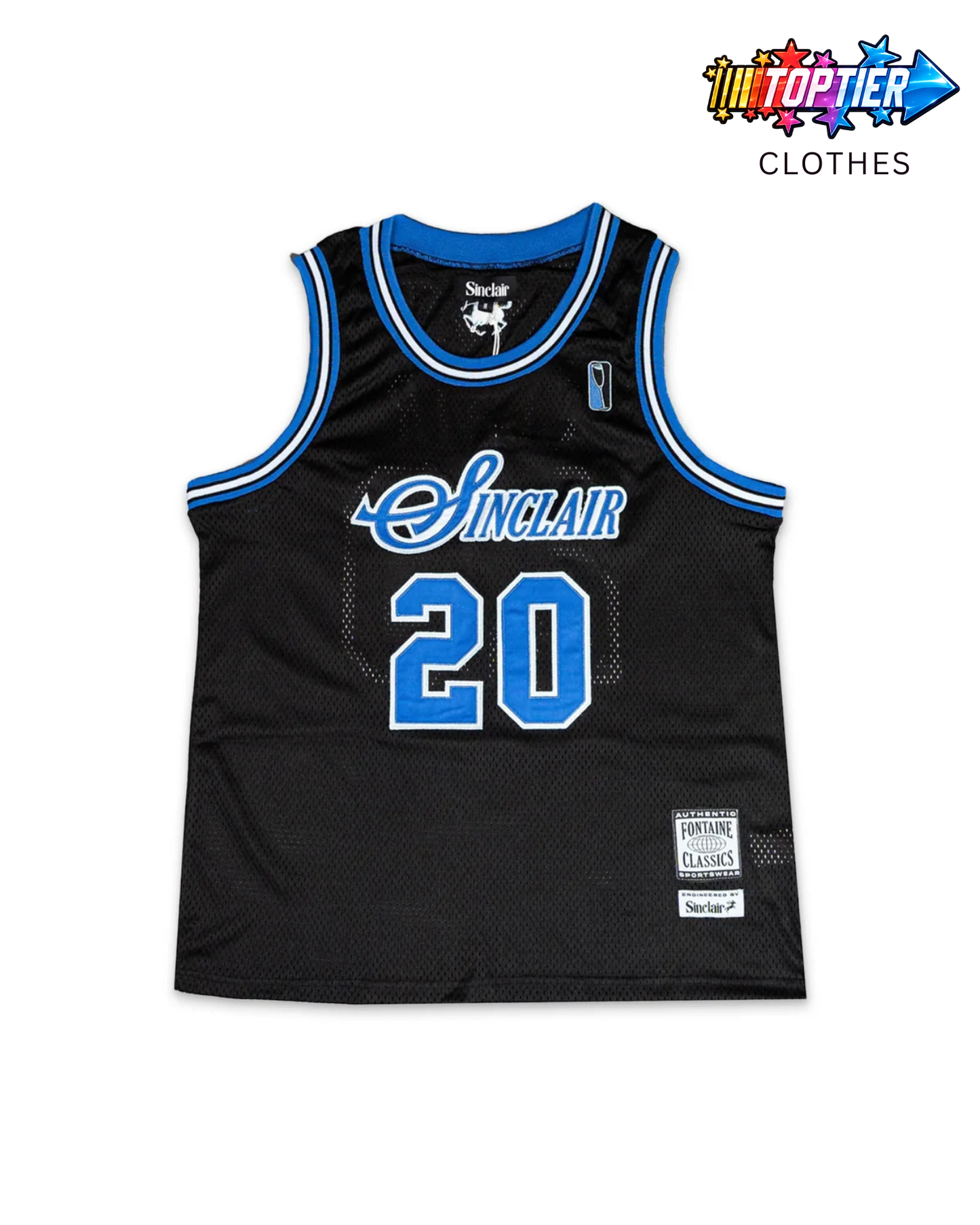 Sinclair Mesh Basketball Jersey Tank Top Blue