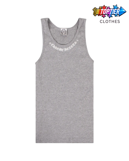 Chrome Hearts Grey Stretch Tank Top
